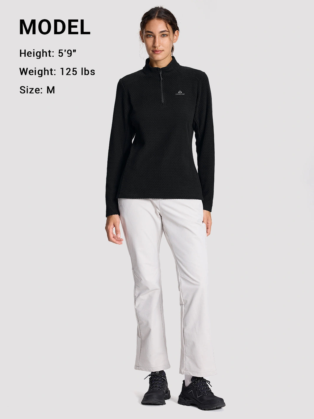 Women's 250G Merino Wool Stand-Collar Half-Zip Top PIONEER CAMP