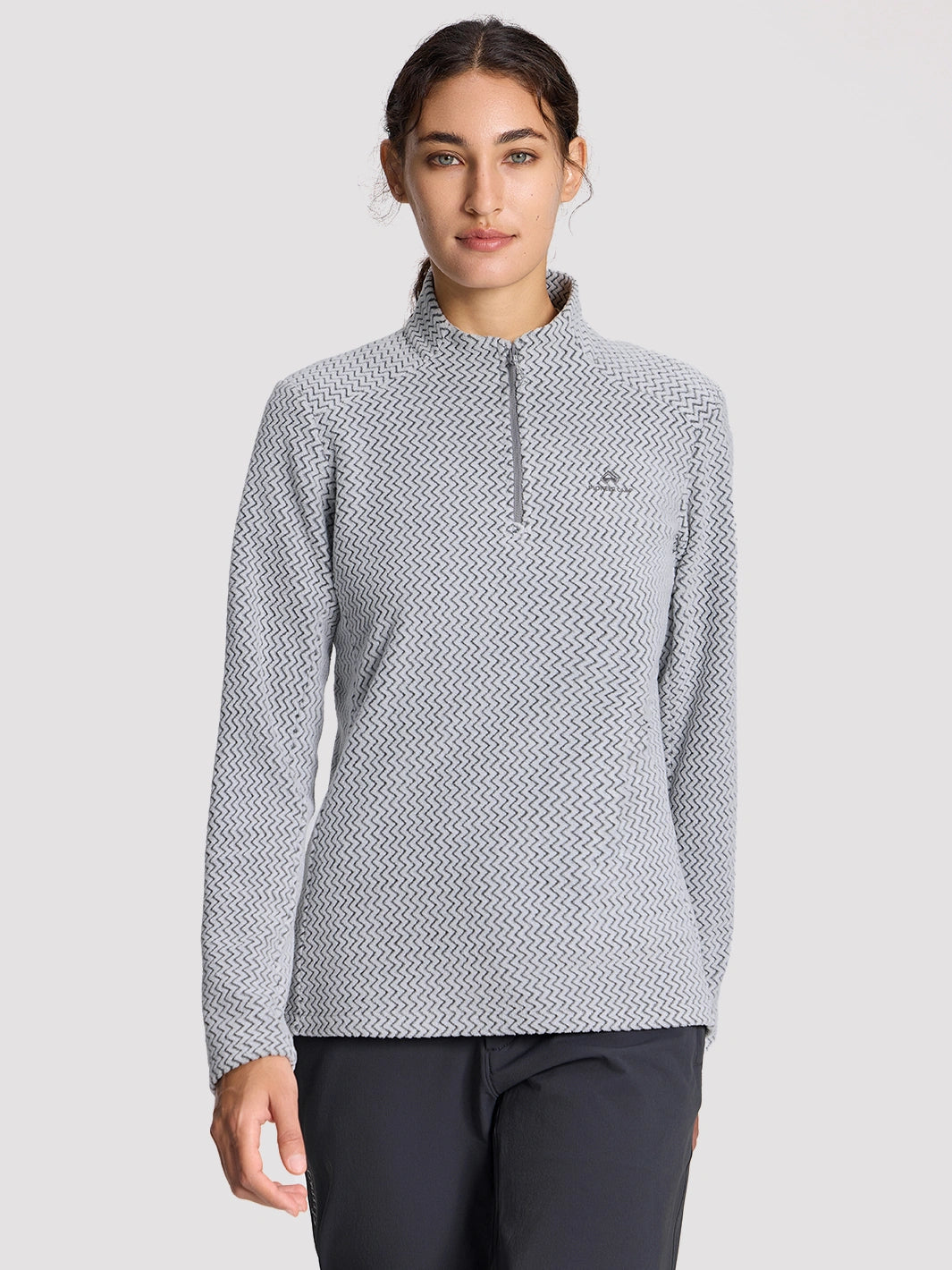 Women's 250G Merino Wool Stand-Collar Half-Zip Top PIONEER CAMP