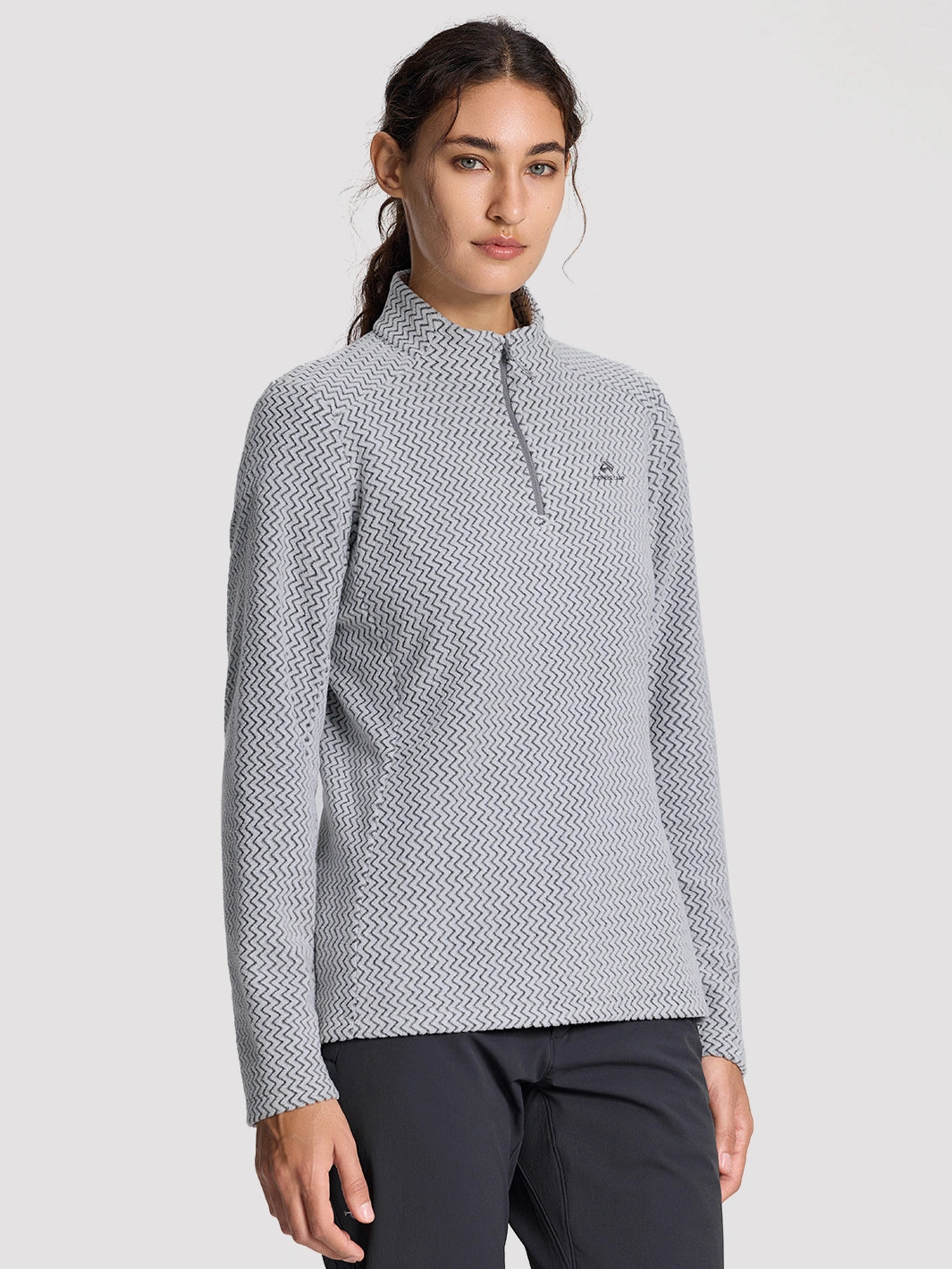 Women's 250G Merino Wool Stand-Collar Half-Zip Top PIONEER CAMP