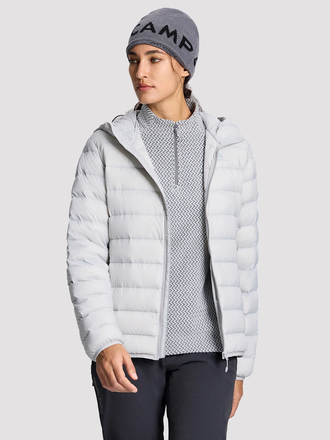 Women's 250G Merino Wool Stand-Collar Half-Zip Top PIONEER CAMP