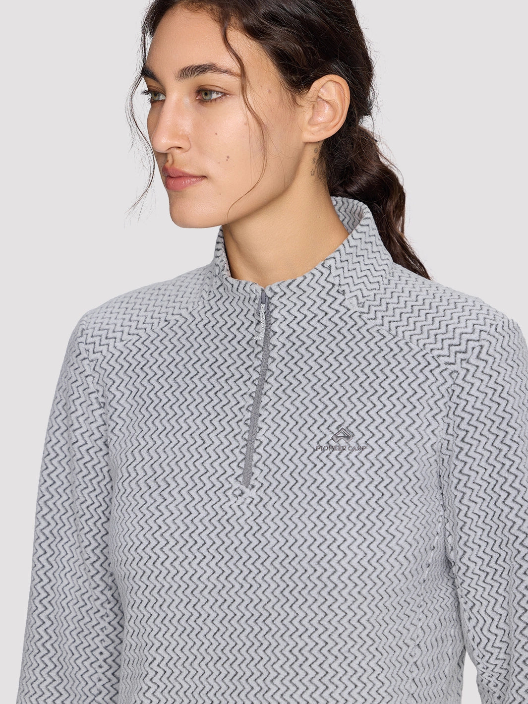 Women's 250G Merino Wool Stand-Collar Half-Zip Top PIONEER CAMP