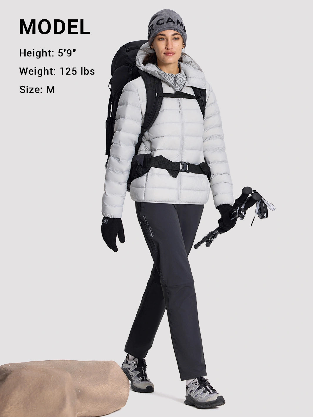 Women's 250G Merino Wool Stand-Collar Half-Zip Top PIONEER CAMP