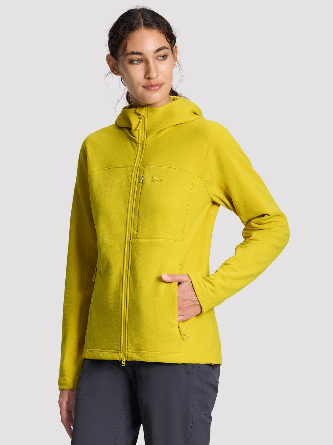 Women's Sorona Grid Fleece Hooded Jacket PIONEER CAMP