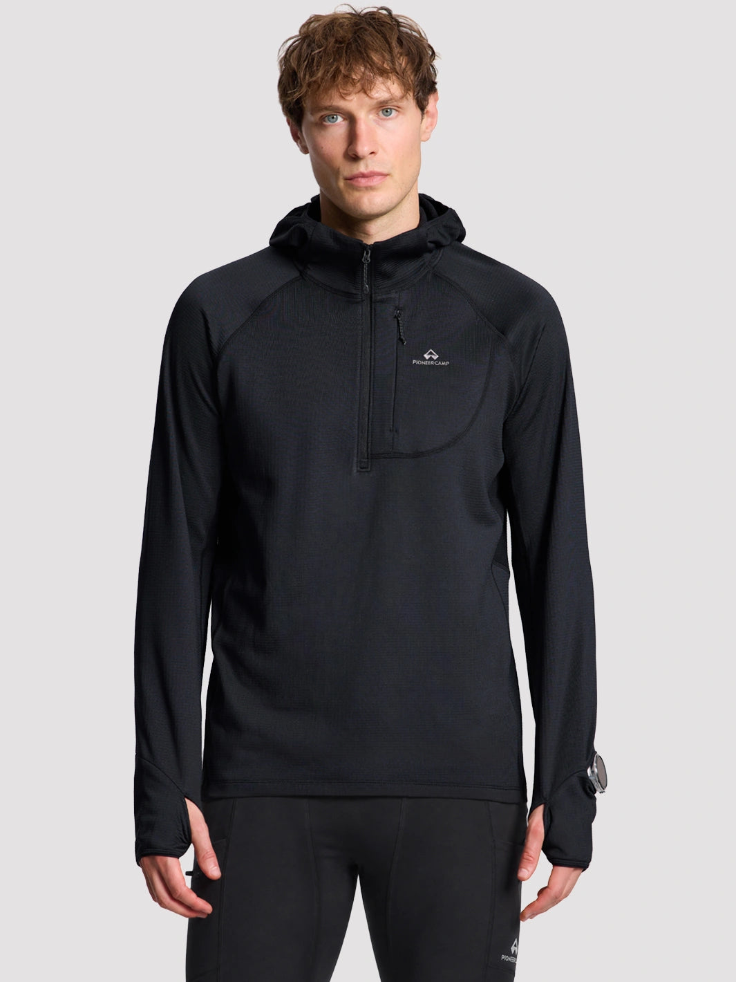 Men's Grid Fleece Half-Zip Hoodie PIONEER CAMP