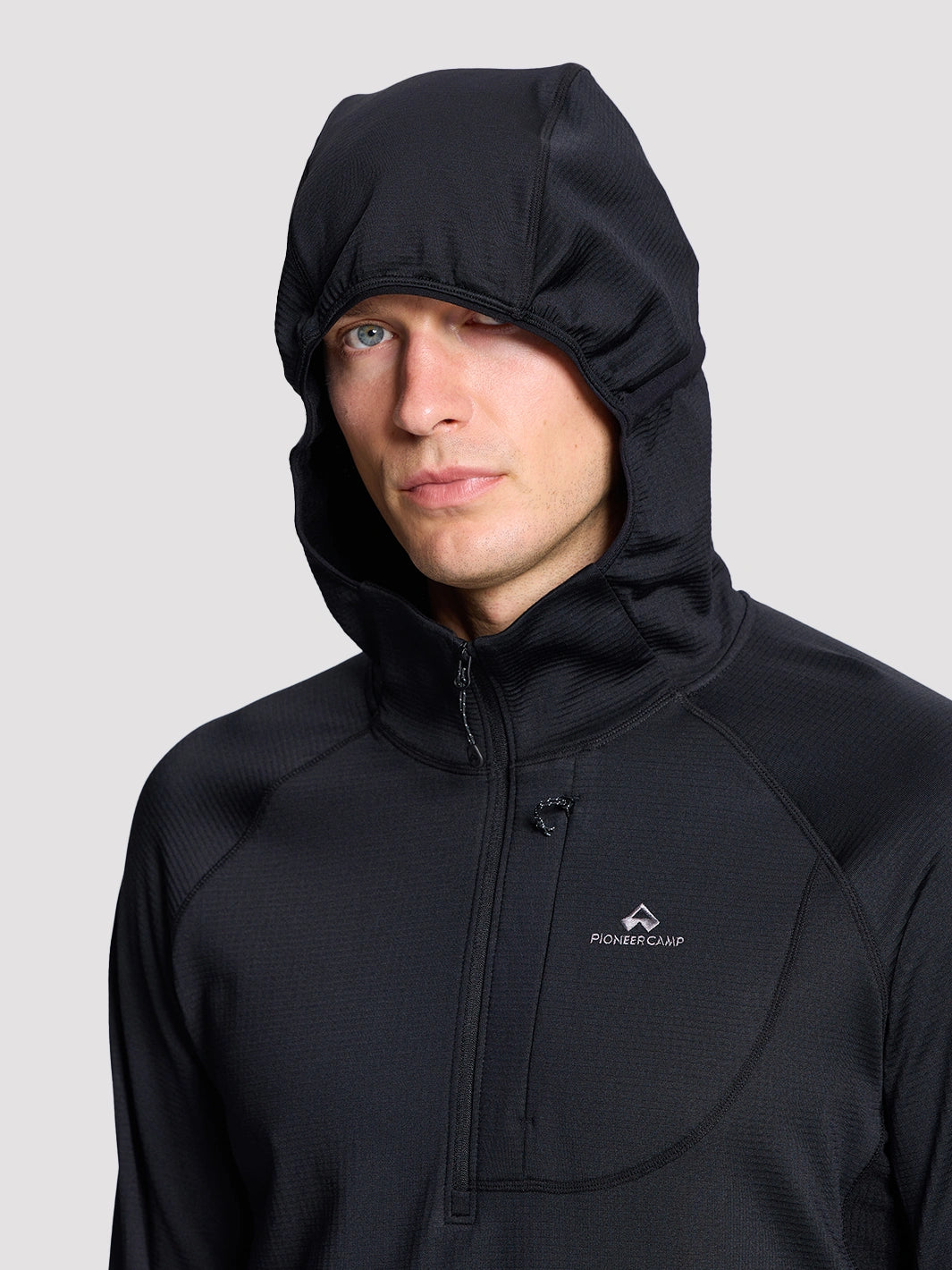 Men's Grid Fleece Half-Zip Hoodie PIONEER CAMP