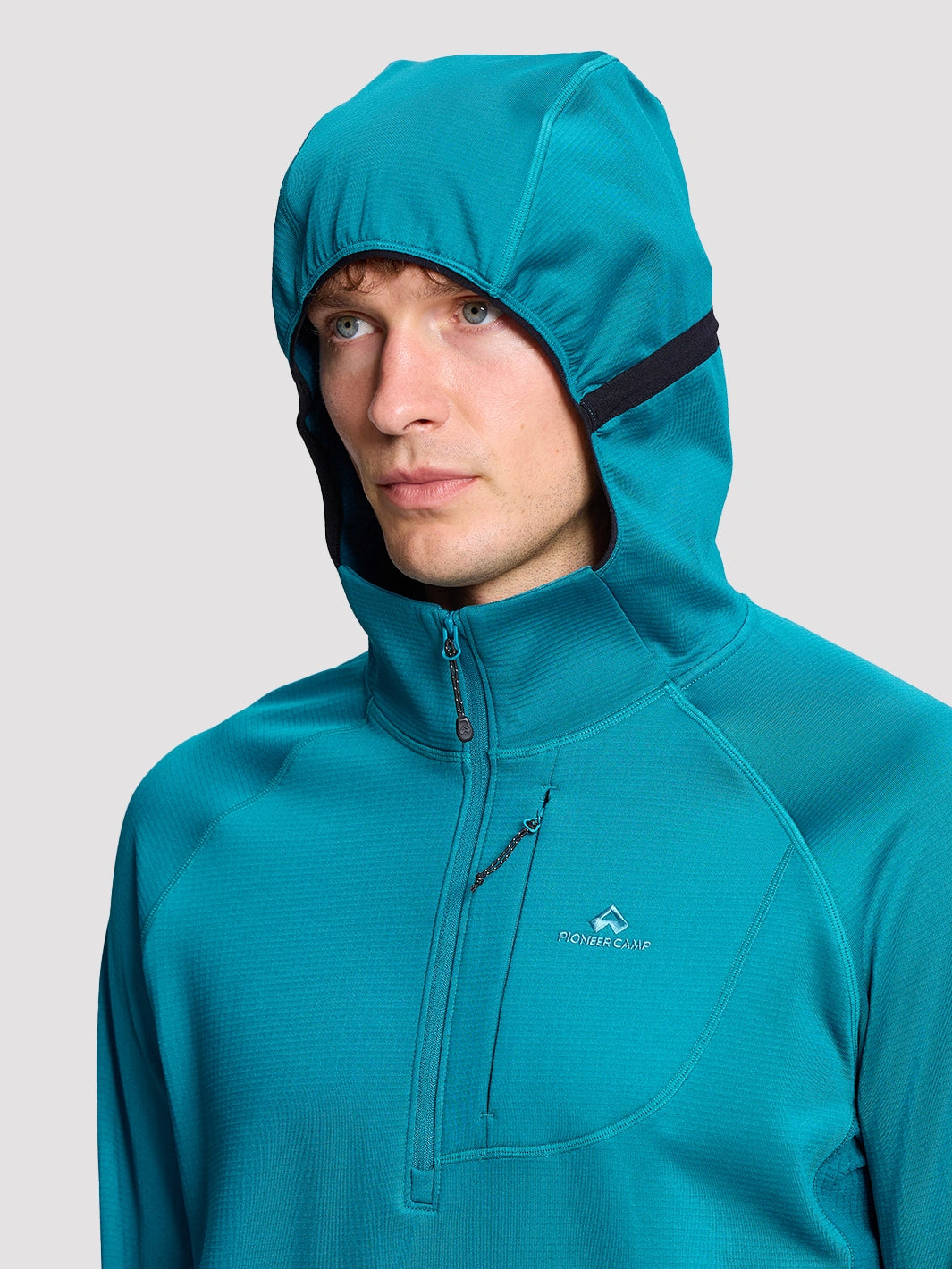 Men's Grid Fleece Half-Zip Hoodie PIONEER CAMP