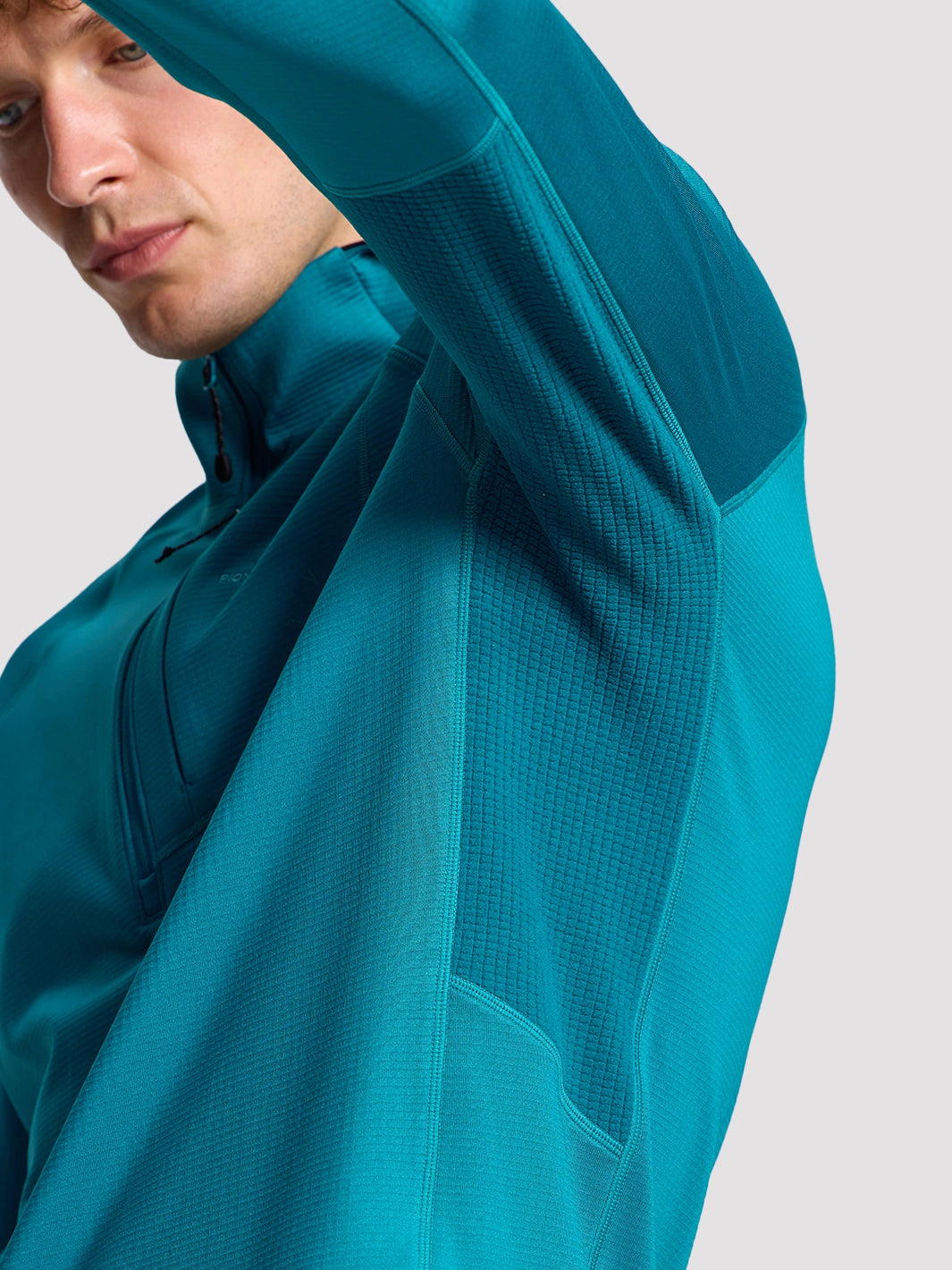 Men's Grid Fleece Half-Zip Hoodie PIONEER CAMP