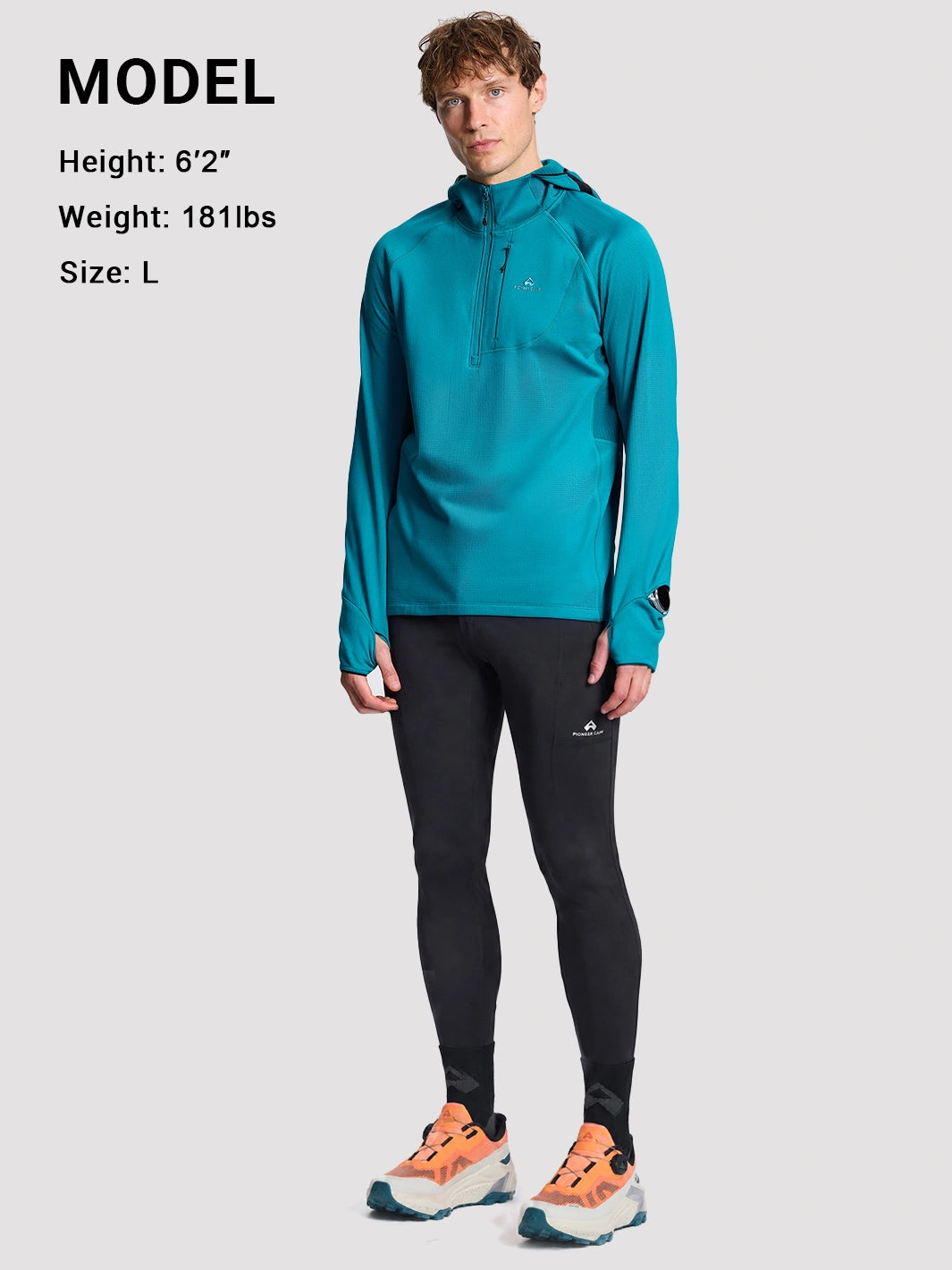 Men's Grid Fleece Half-Zip Hoodie PIONEER CAMP