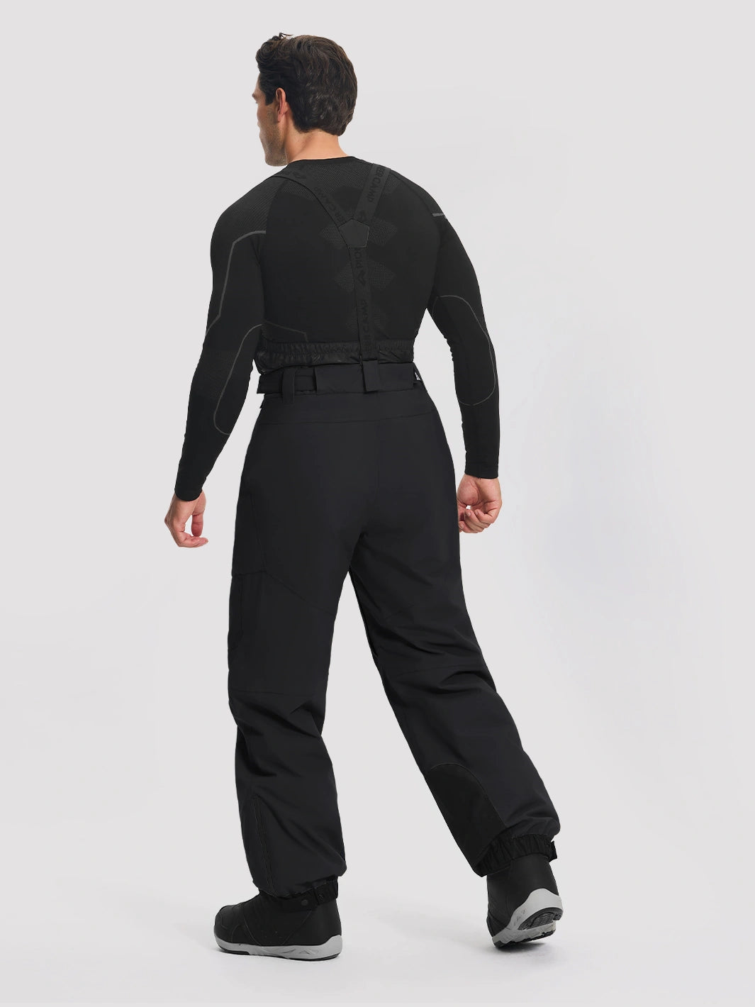 Men's 20K Waterproof 3-Layer Baggy Ski Bibs with Suspenders