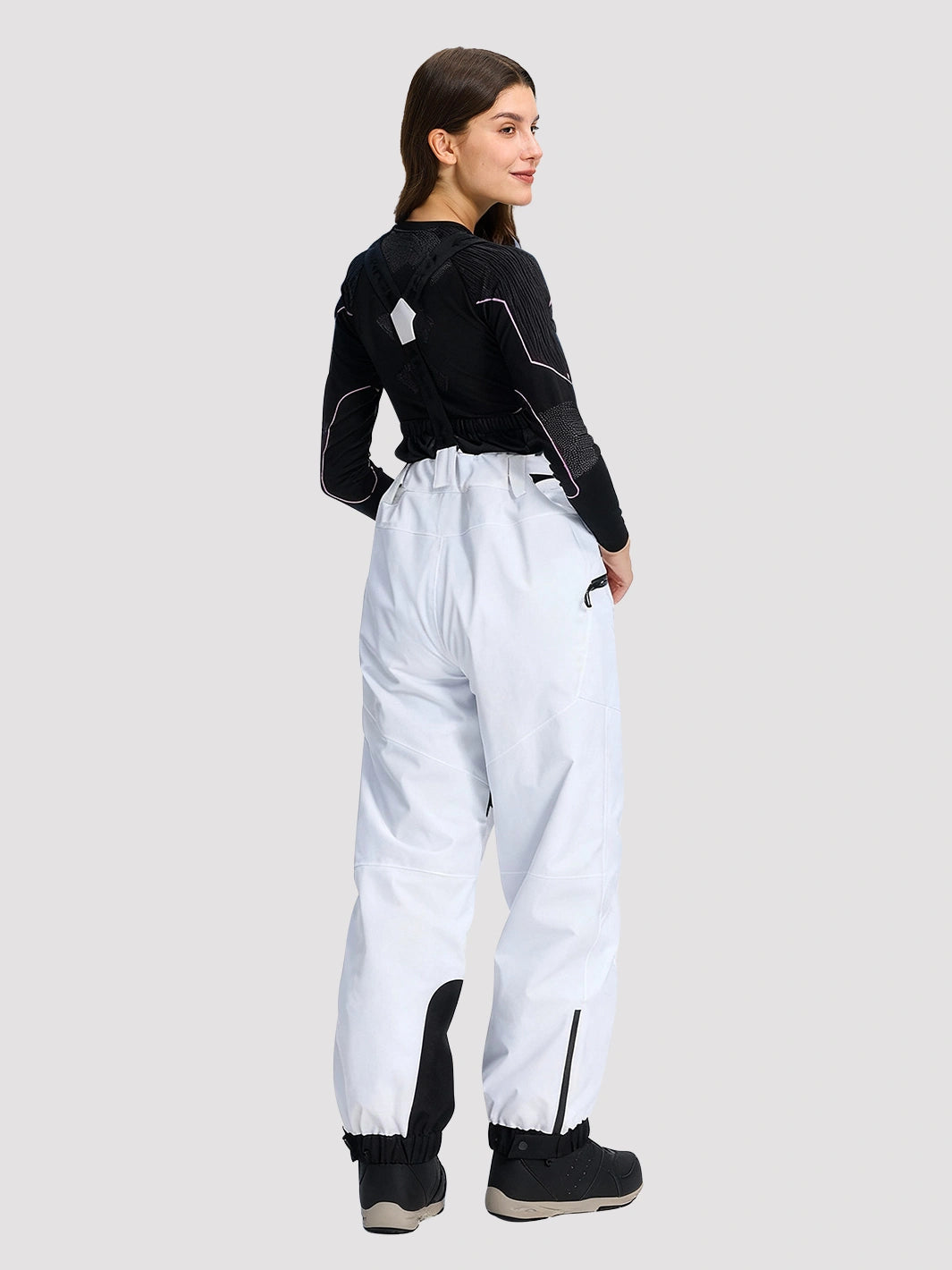Women's 15K Waterproof Insulated Ski Bibs with Suspenders