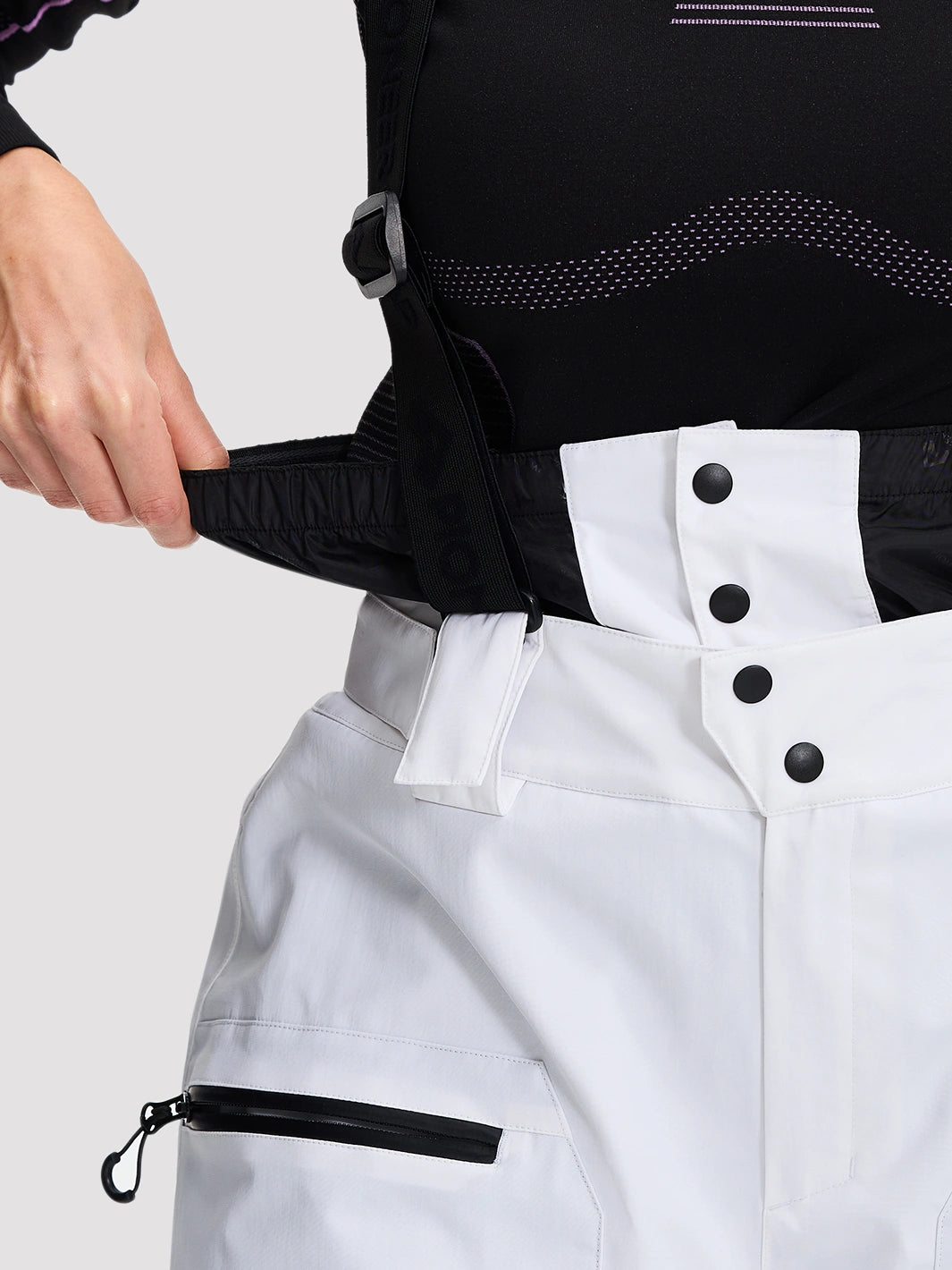 Women's 15K Waterproof Insulated Ski Bibs with Suspenders