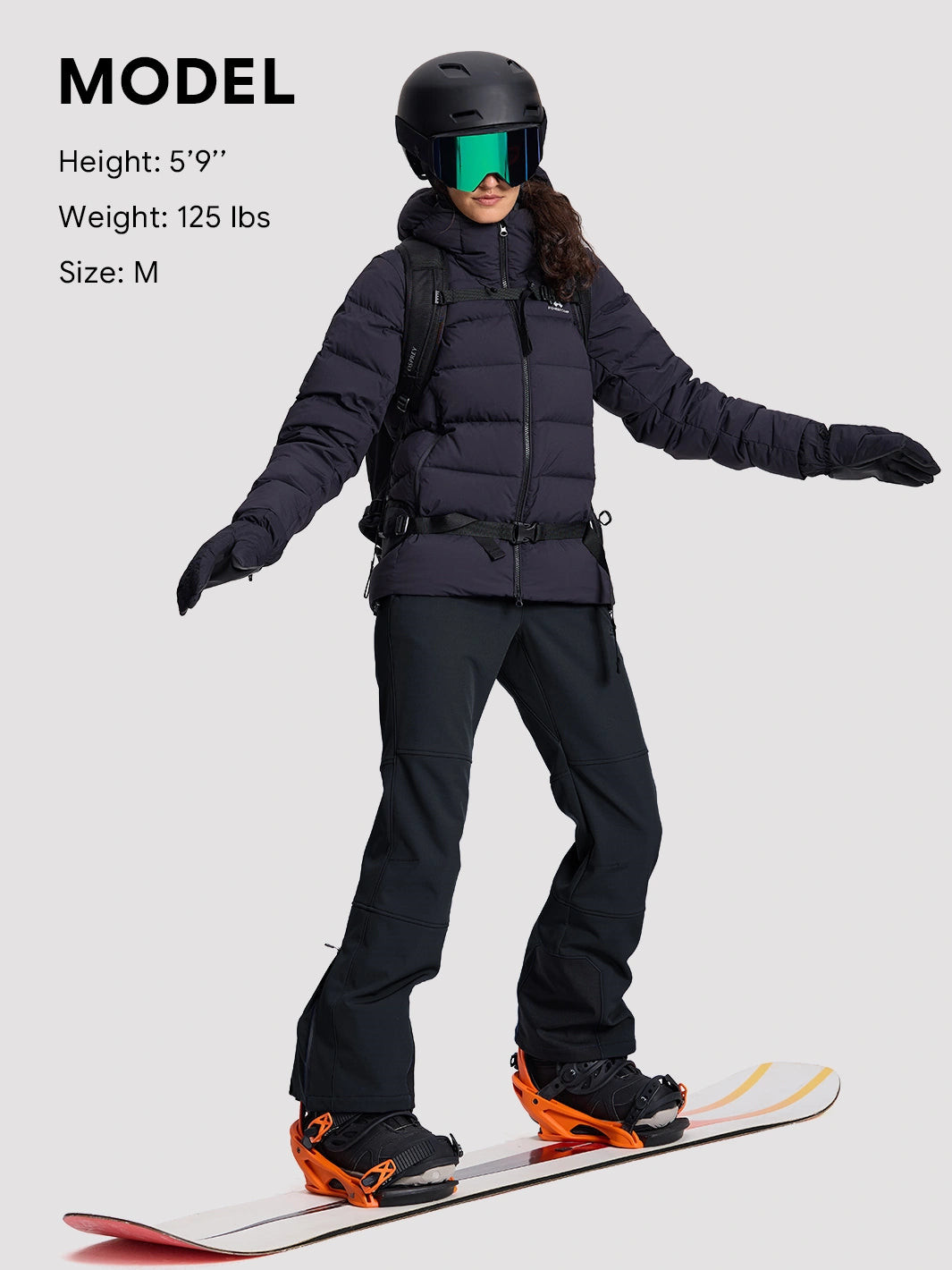 Women's CORDURA 3-Layer Water-Resistant Softshell Flared Ski Pants PIONEER CAMP
