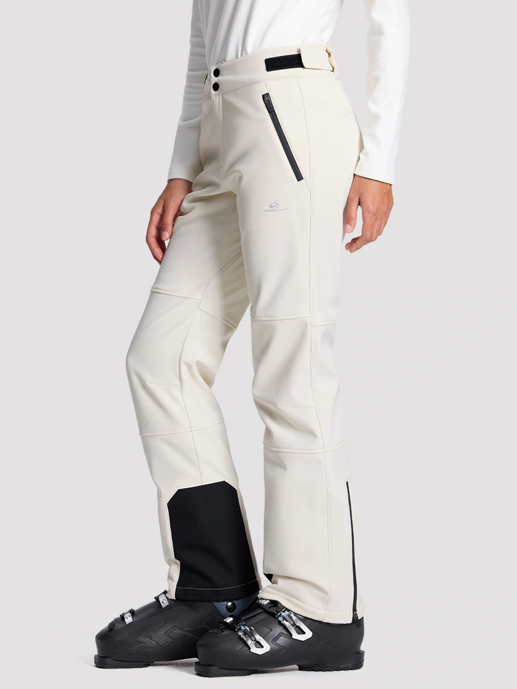 Women's CORDURA 3-Layer Water-Resistant Softshell Flared Ski Pants PIONEER CAMP