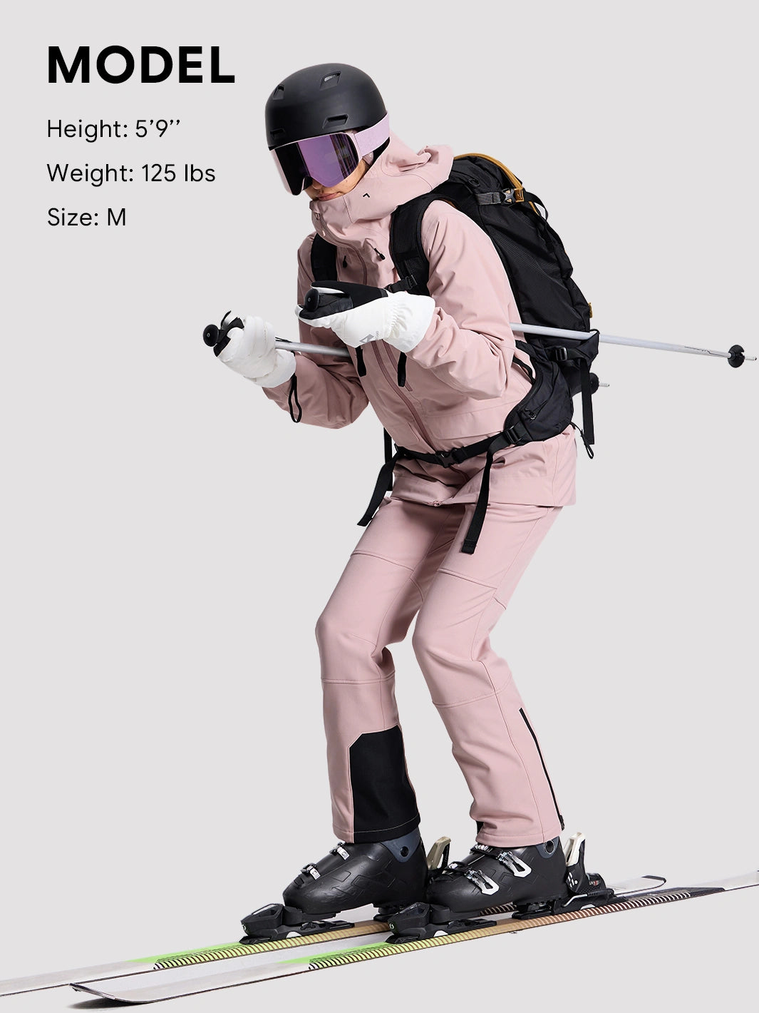Women's CORDURA 3-Layer Water-Resistant Softshell Flared Ski Pants PIONEER CAMP