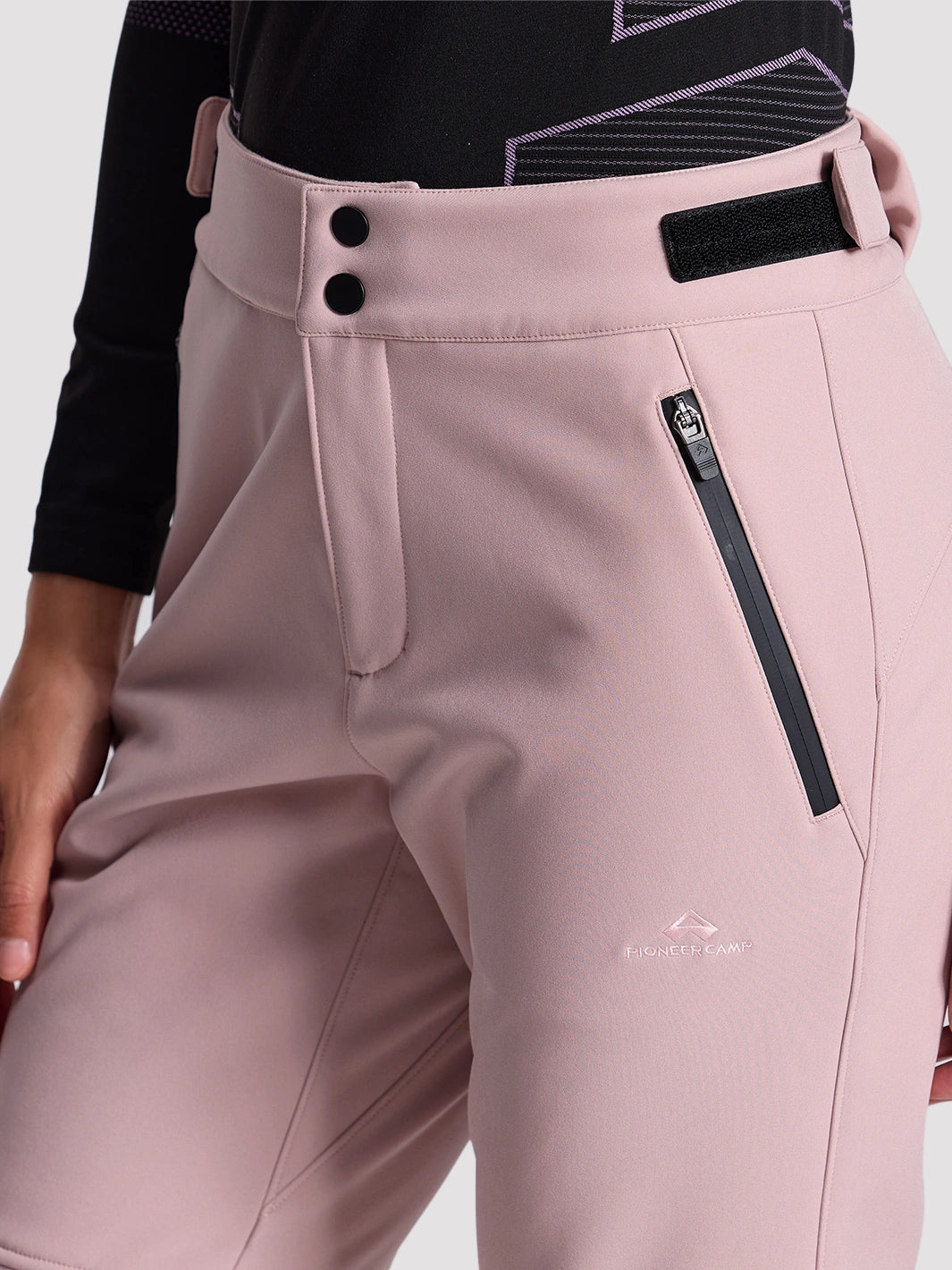 Women's CORDURA 3-Layer Water-Resistant Softshell Flared Ski Pants PIONEER CAMP