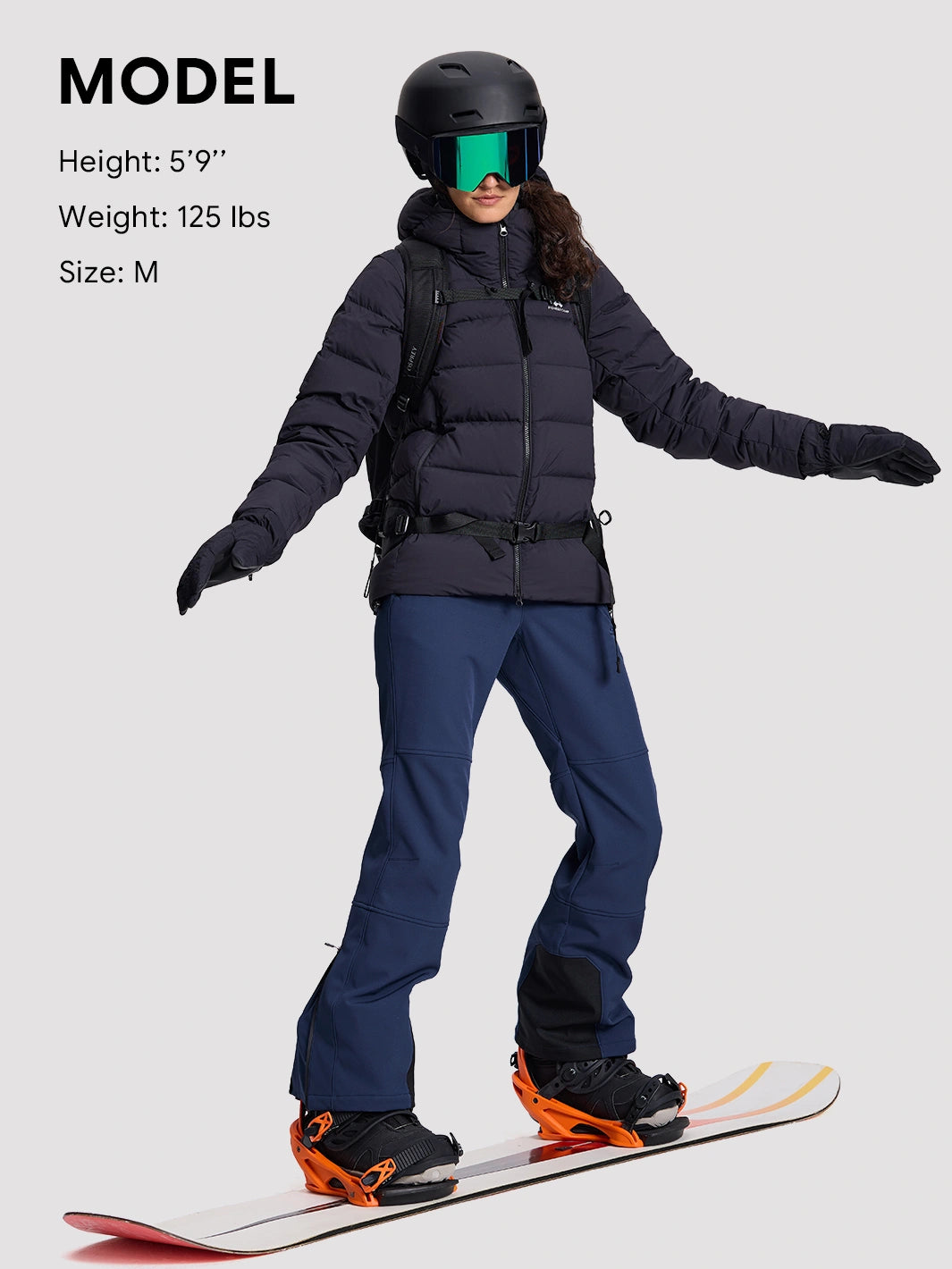 Women's CORDURA 3-Layer Water-Resistant Softshell Flared Ski Pants PIONEER CAMP