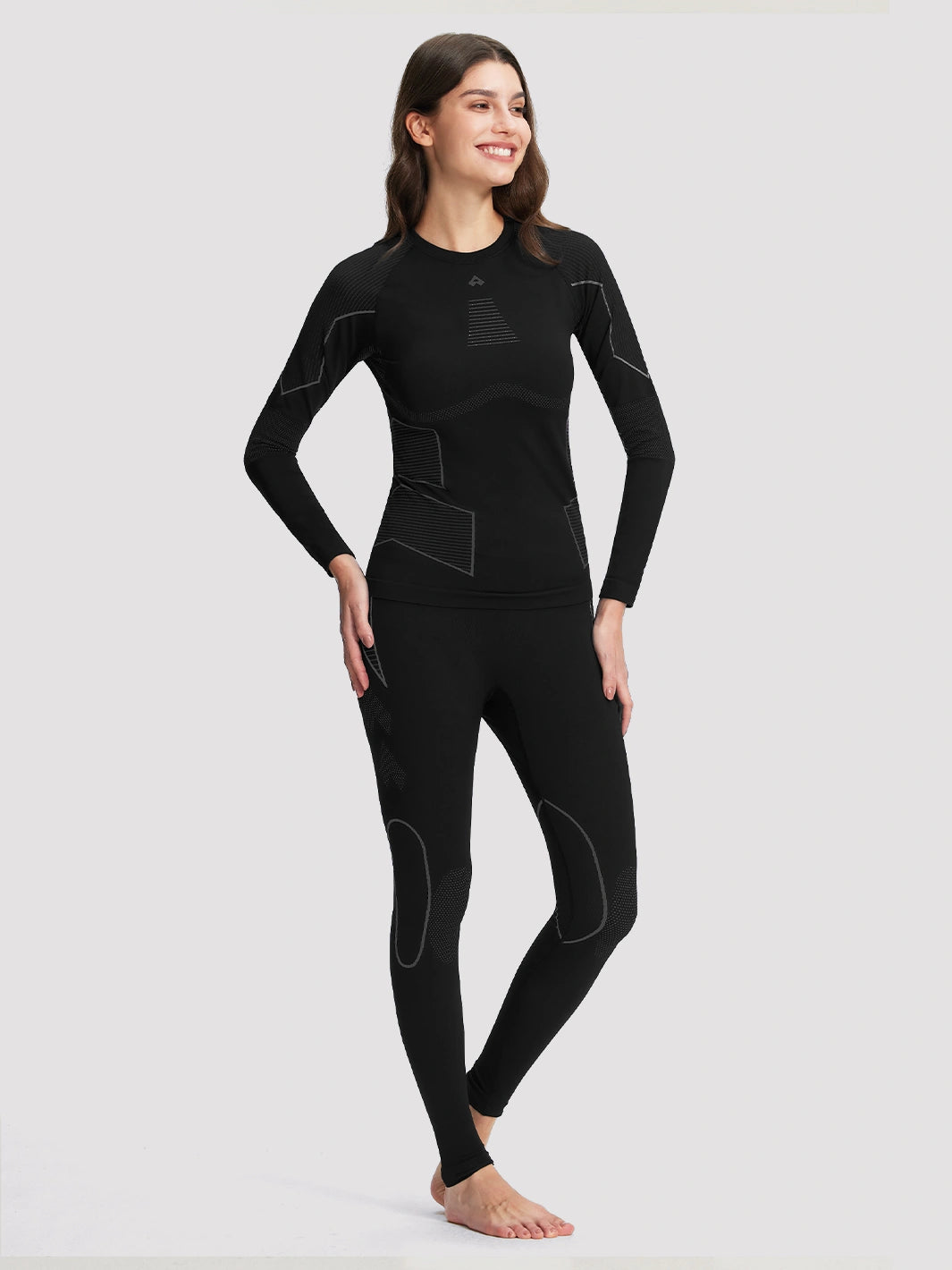 Women's Seamless Bamboo Charcoal Thermal Base Layer Set