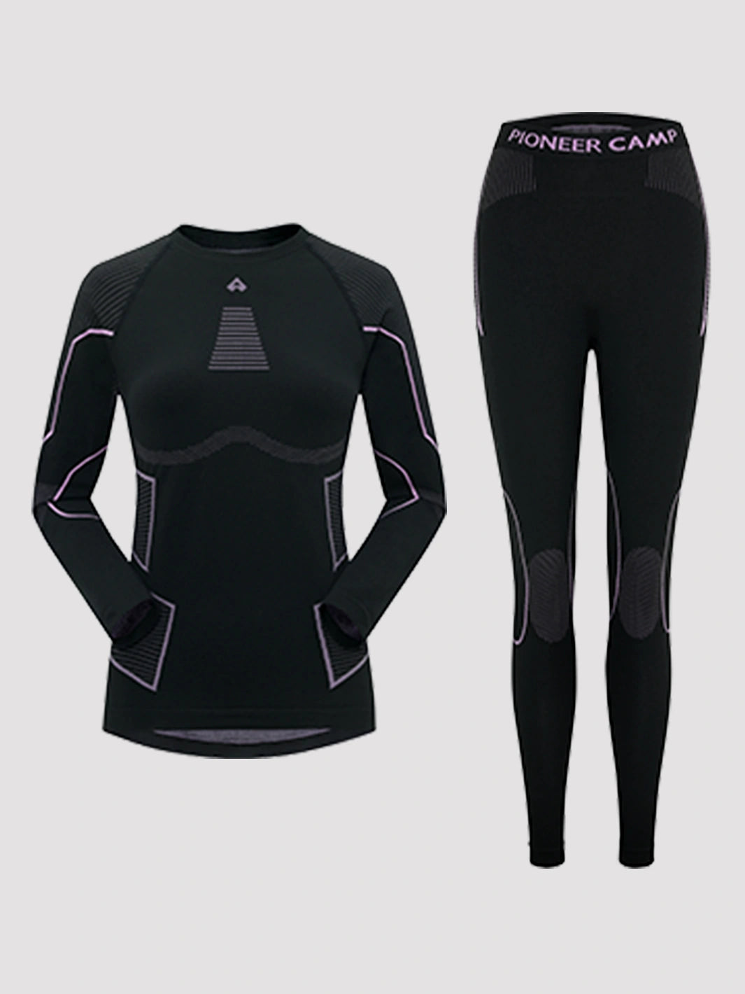 Women's Seamless Bamboo Charcoal Thermal Base Layer Set