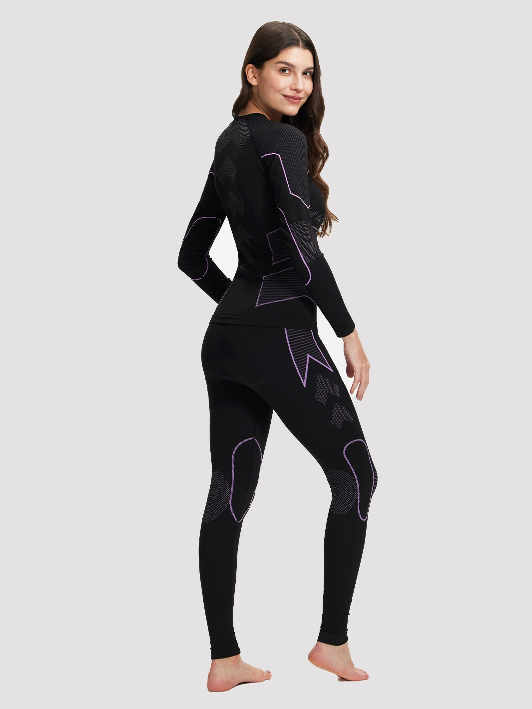 Women's Seamless Bamboo Charcoal Thermal Base Layer Set