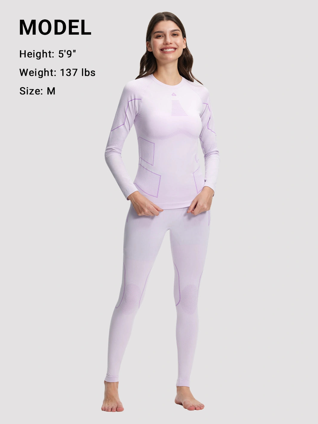 Women's Seamless Bamboo Charcoal Thermal Base Layer Set