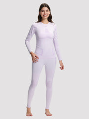 Women's Seamless Bamboo Charcoal Thermal Base Layer Set