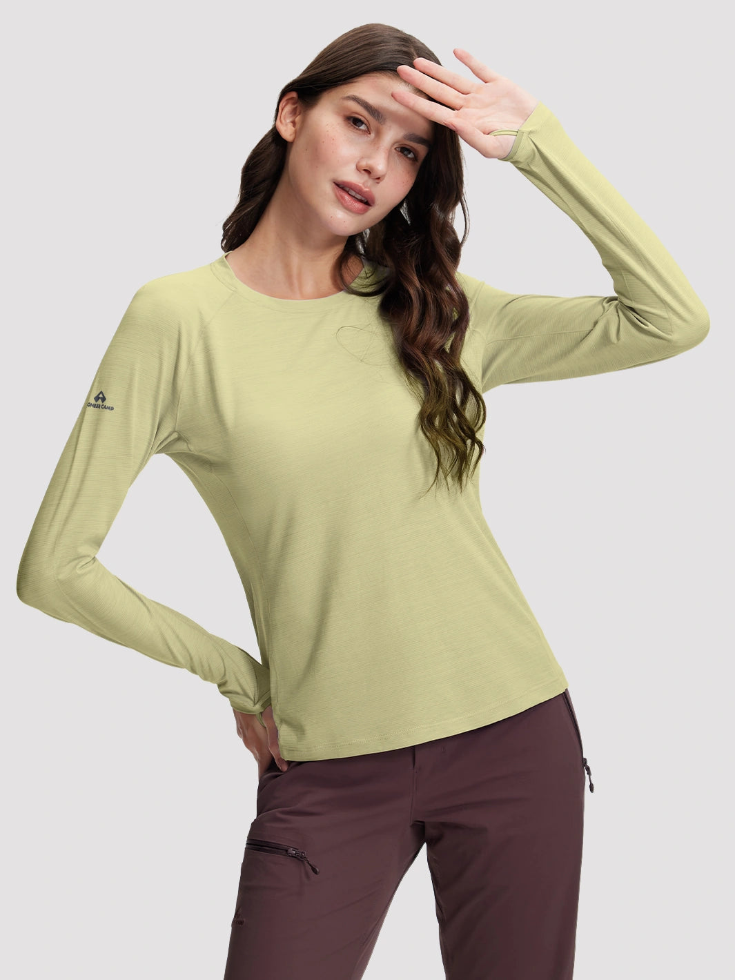 Damen Ultraleichtes, schnelltrocknendes Langarm-Sportshirt