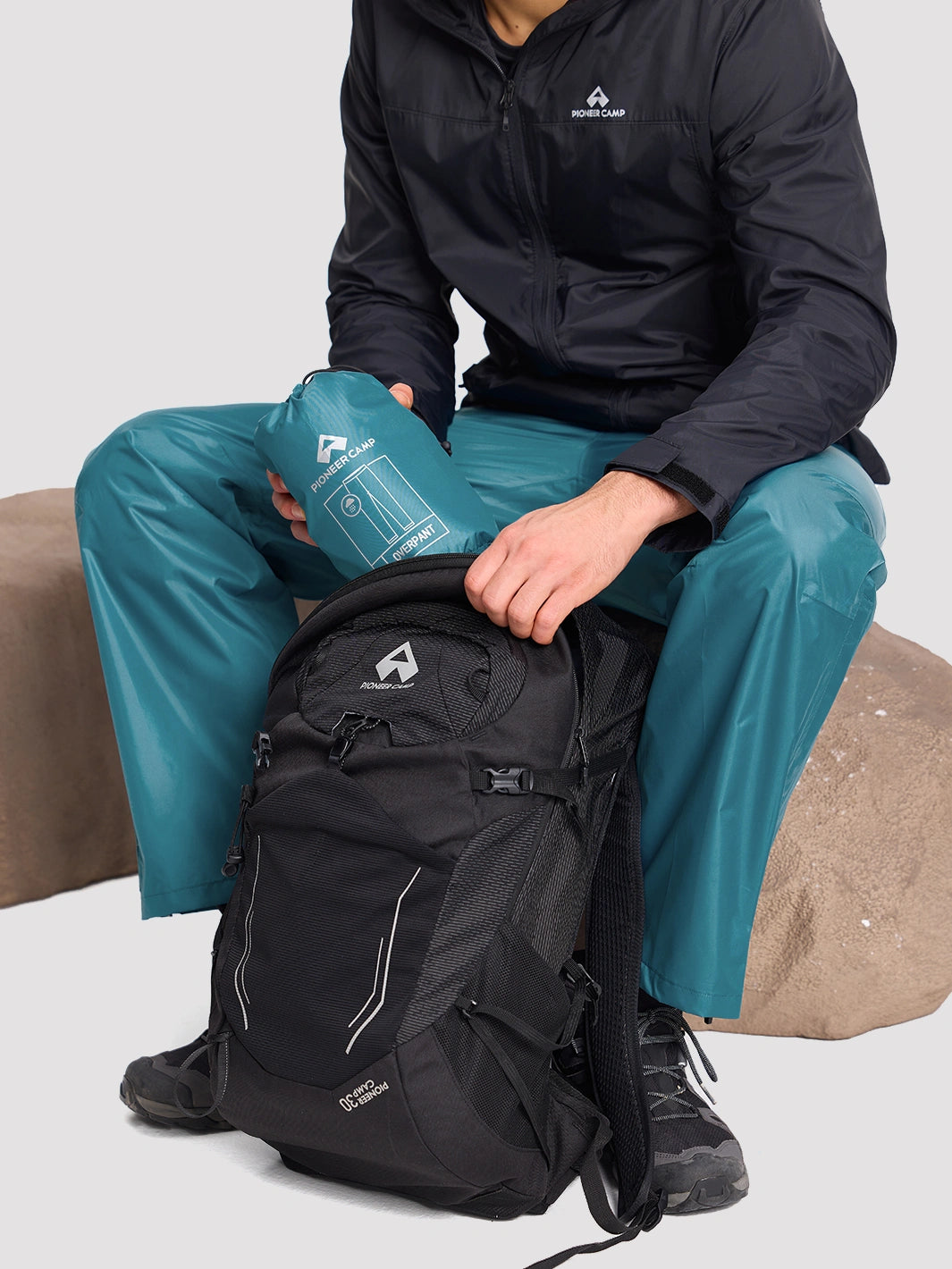 Men's Waterproof Packable Rain Pants