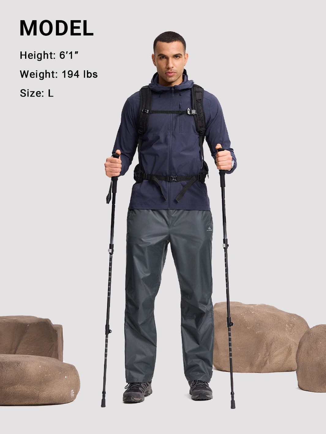 Men's Waterproof Packable Rain Pants