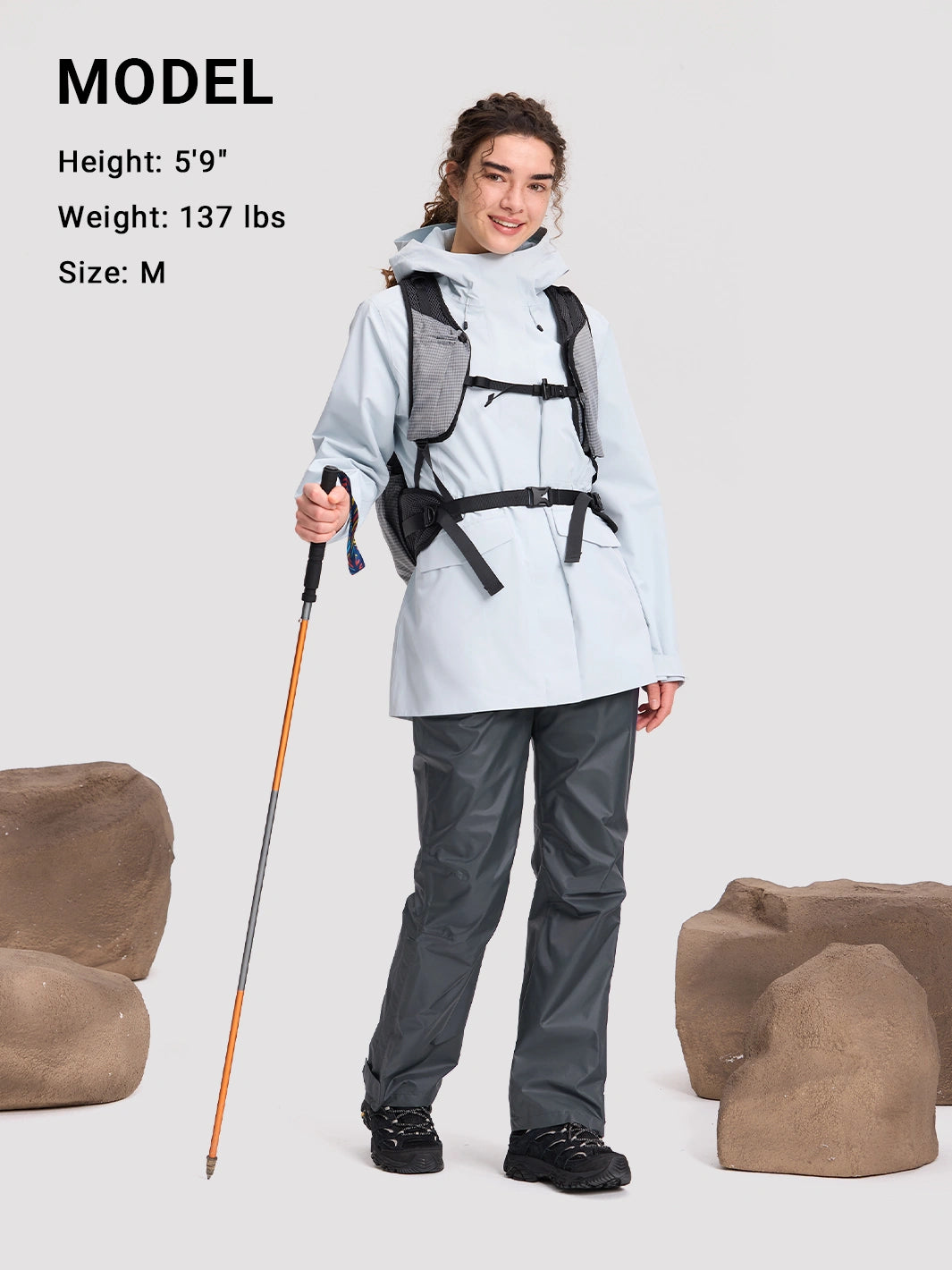 Pantalones Impermeables Plegables de Lluvia para Mujer