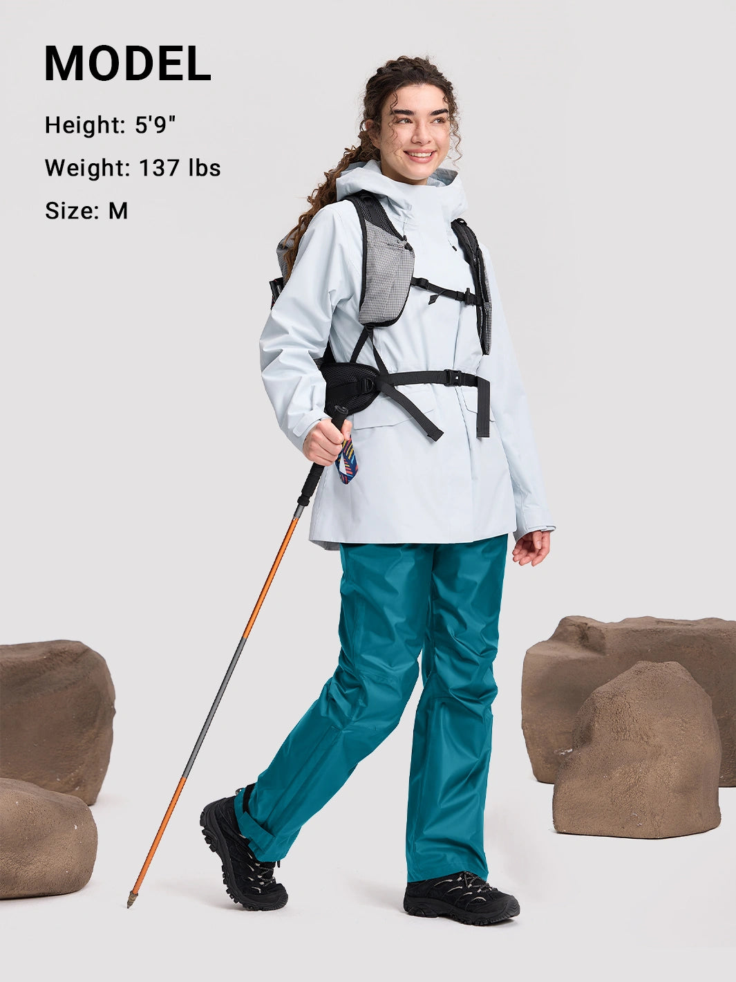 Pantalones Impermeables Plegables de Lluvia para Mujer