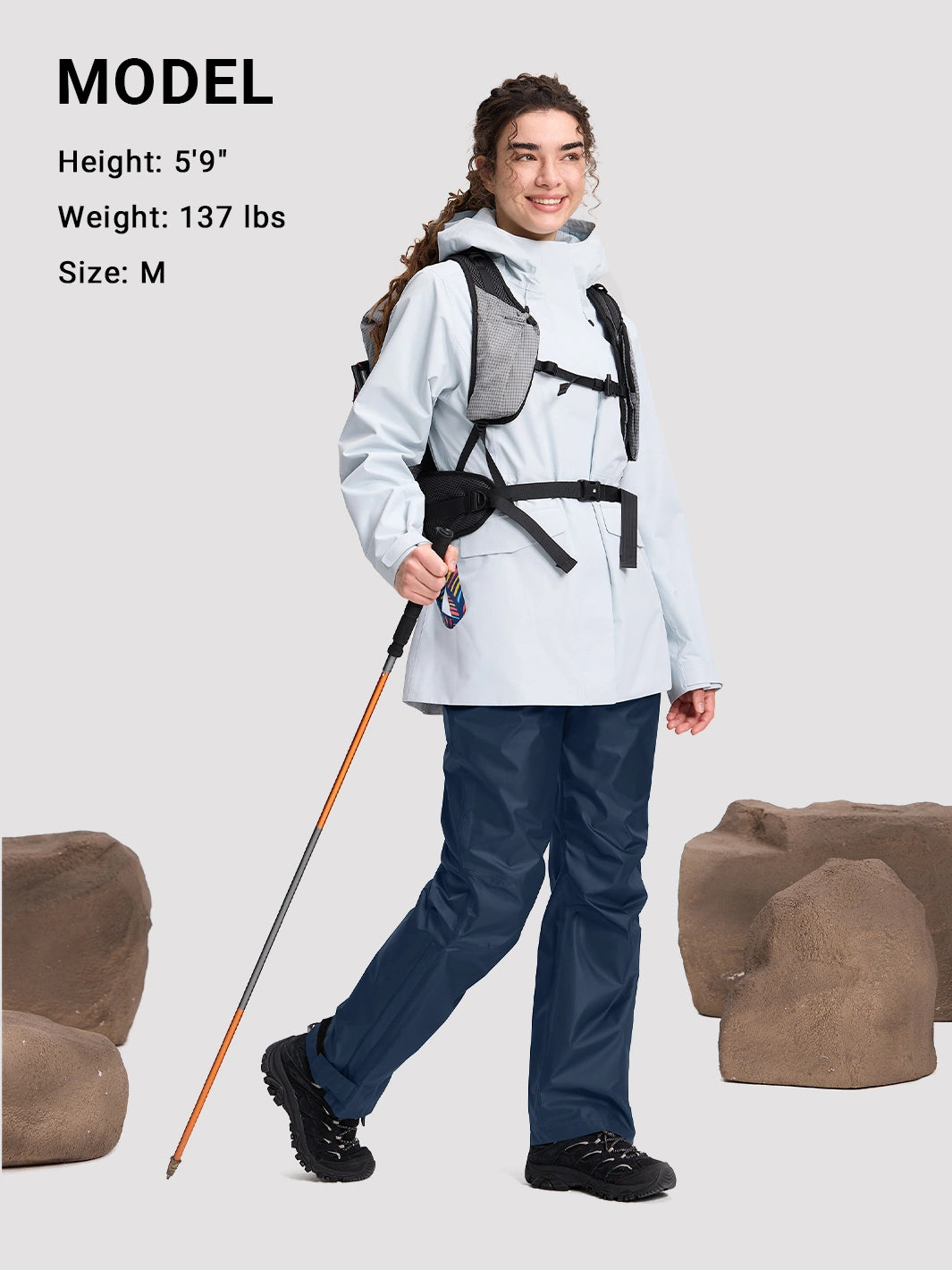 Pantalones Impermeables Plegables de Lluvia para Mujer