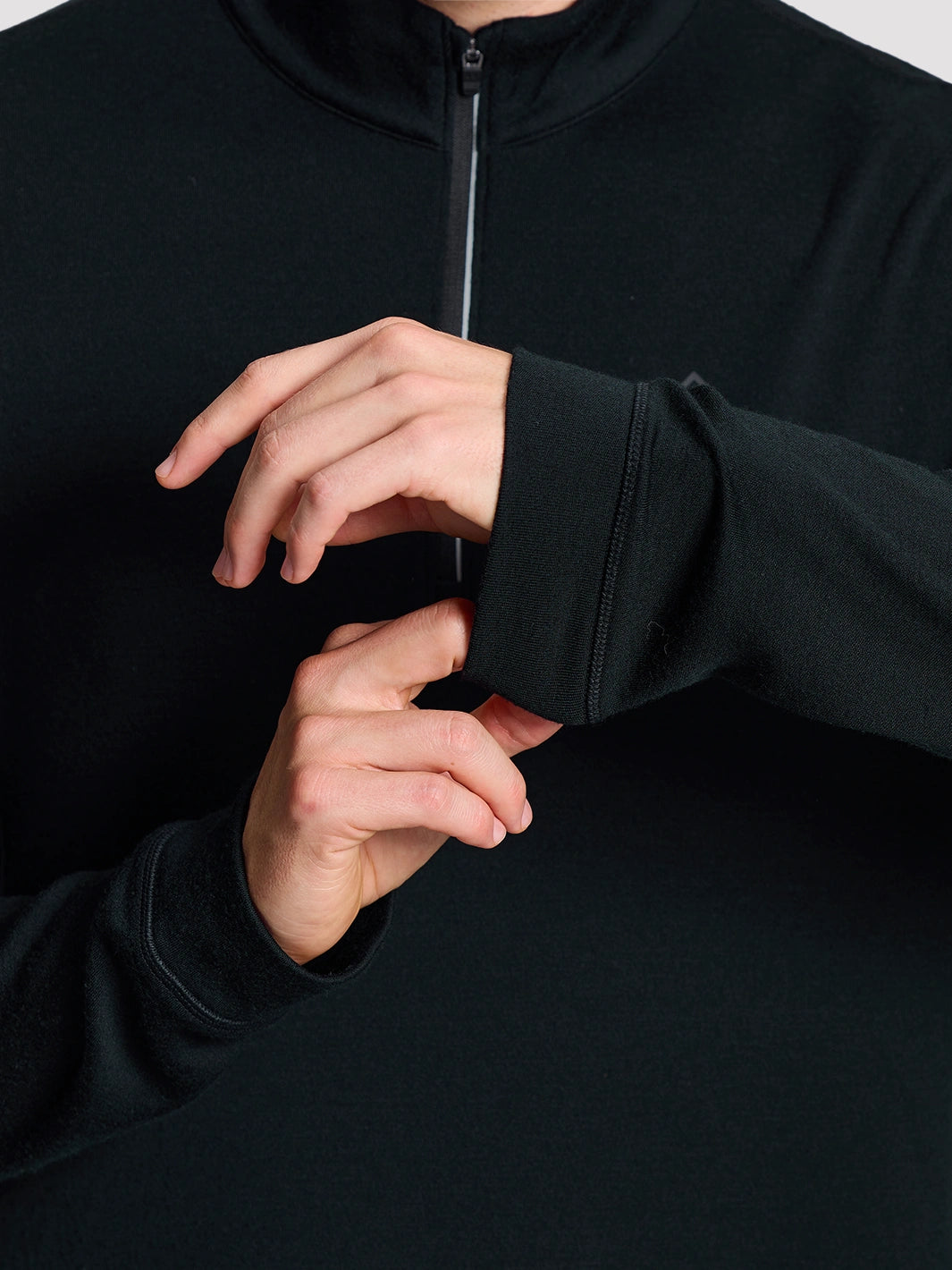 Men's 250 GSM Merino Wool Half-Zip Mock Neck Top PIONEER CAMP