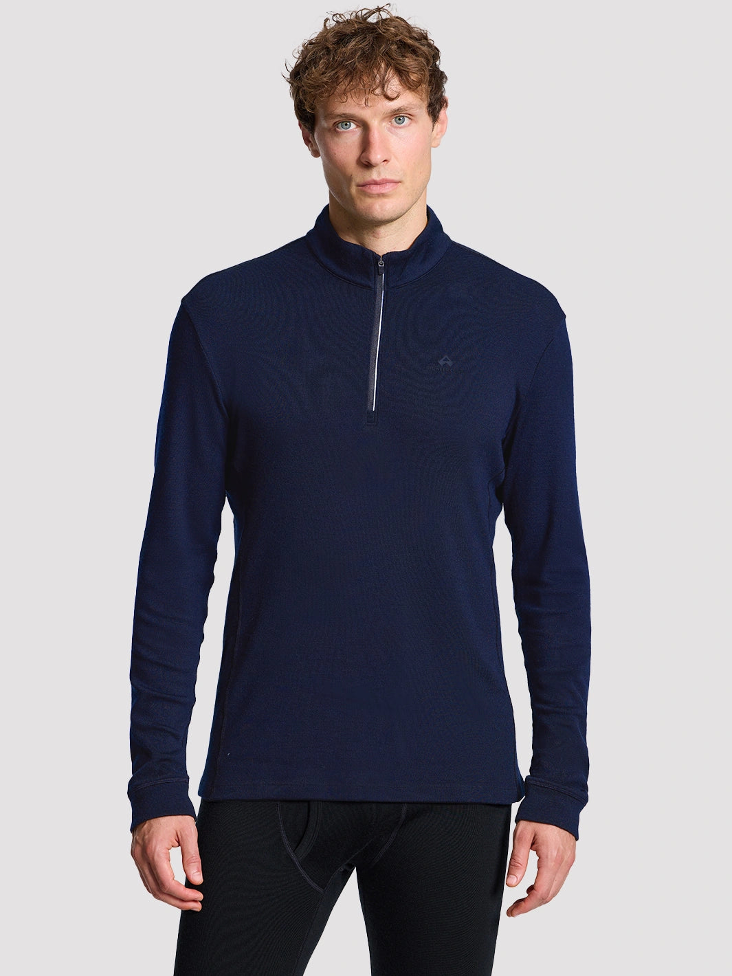 Men's 250 GSM Merino Wool Half-Zip Mock Neck Top PIONEER CAMP