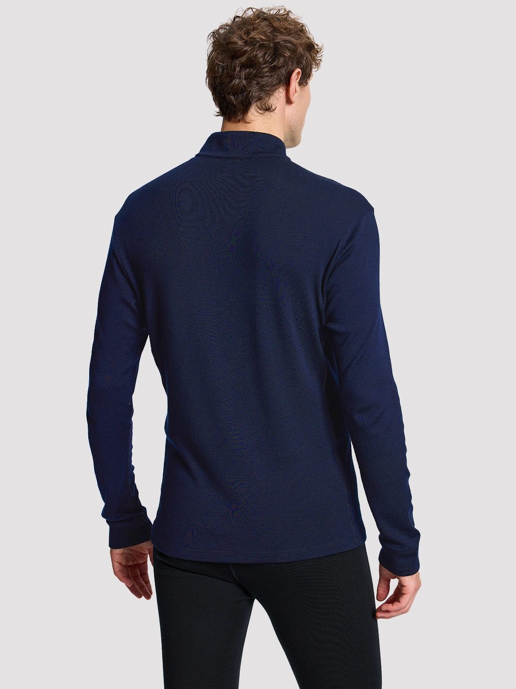 Men's 250 GSM Merino Wool Half-Zip Mock Neck Top PIONEER CAMP