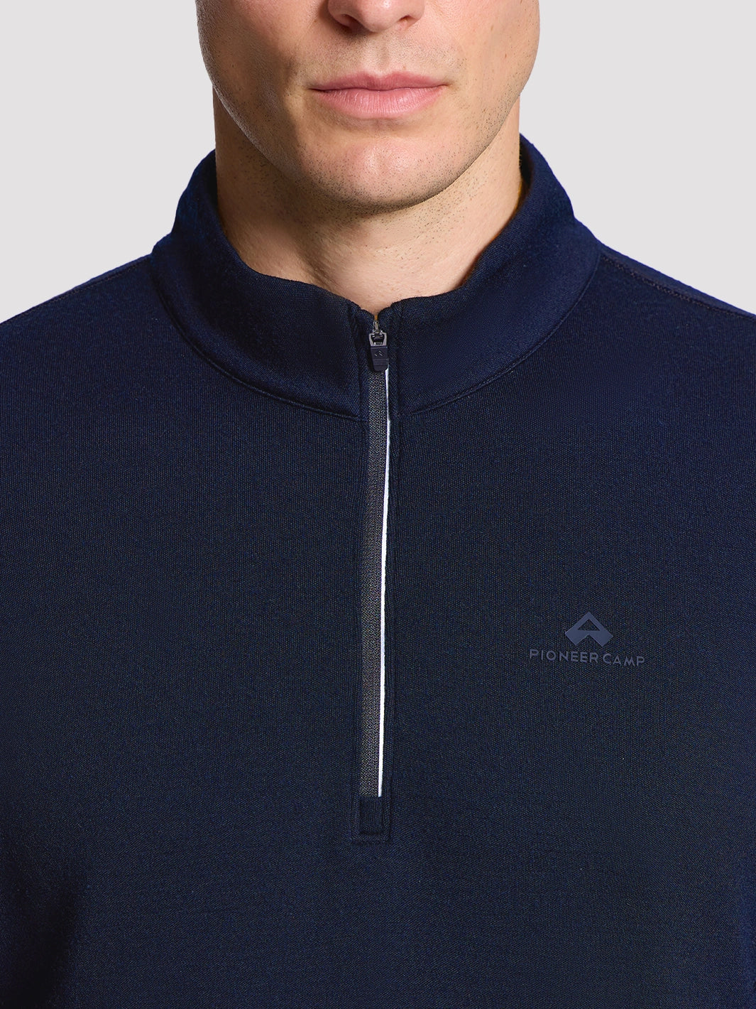 Men's 250 GSM Merino Wool Half-Zip Mock Neck Top PIONEER CAMP