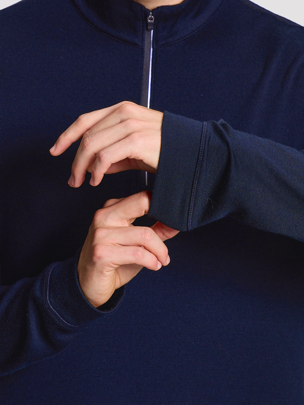 Men's 250 GSM Merino Wool Half-Zip Mock Neck Top PIONEER CAMP