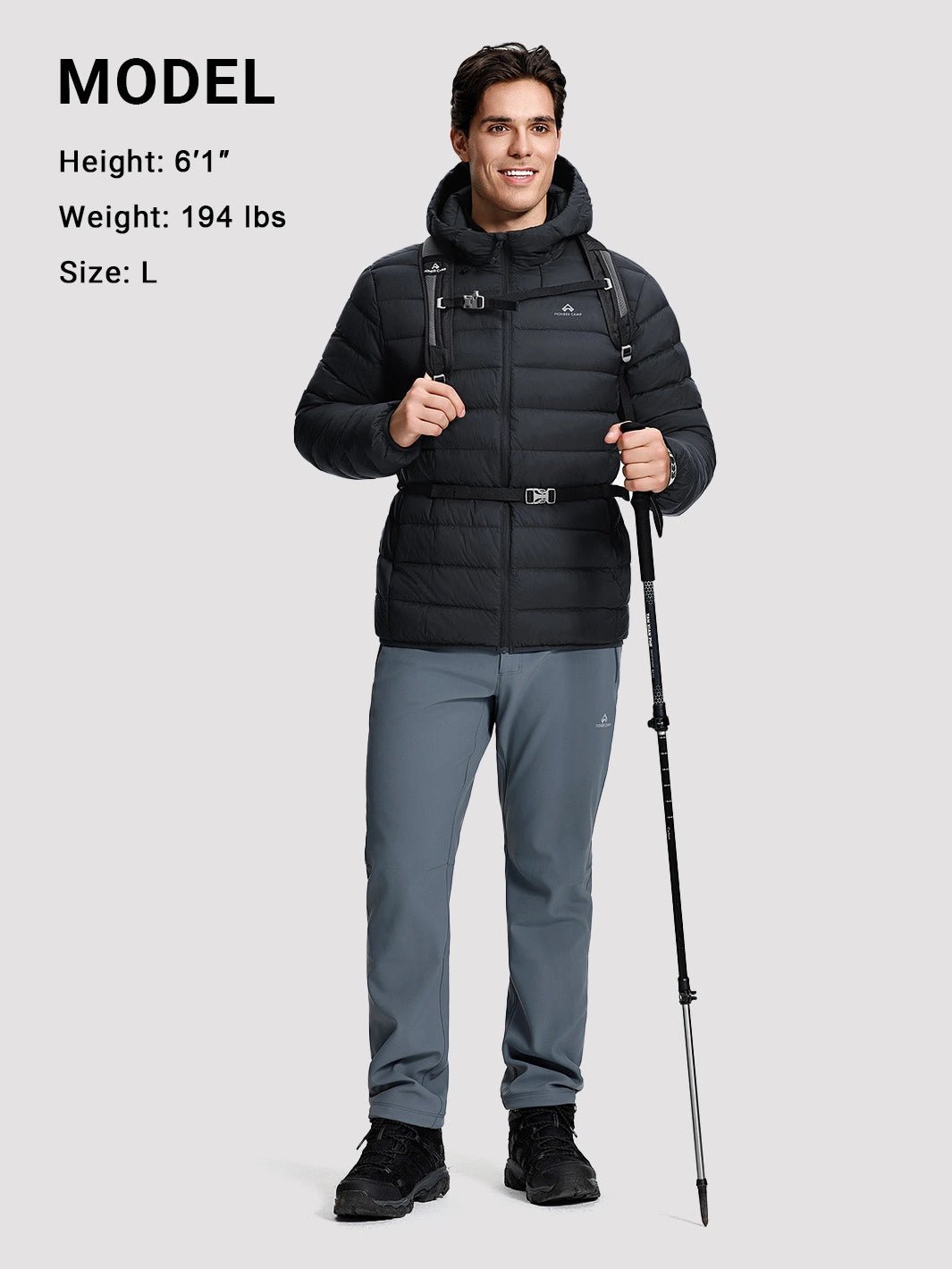 Men's 650FP Hooded Water-Repellent Puffer Jacket