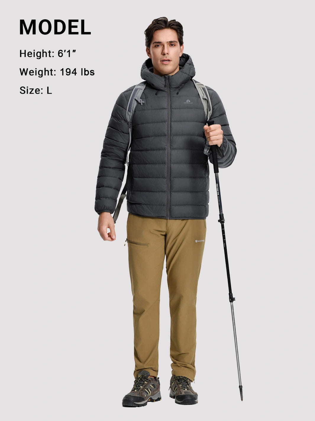 Men's 650FP Hooded Water-Repellent Puffer Jacket