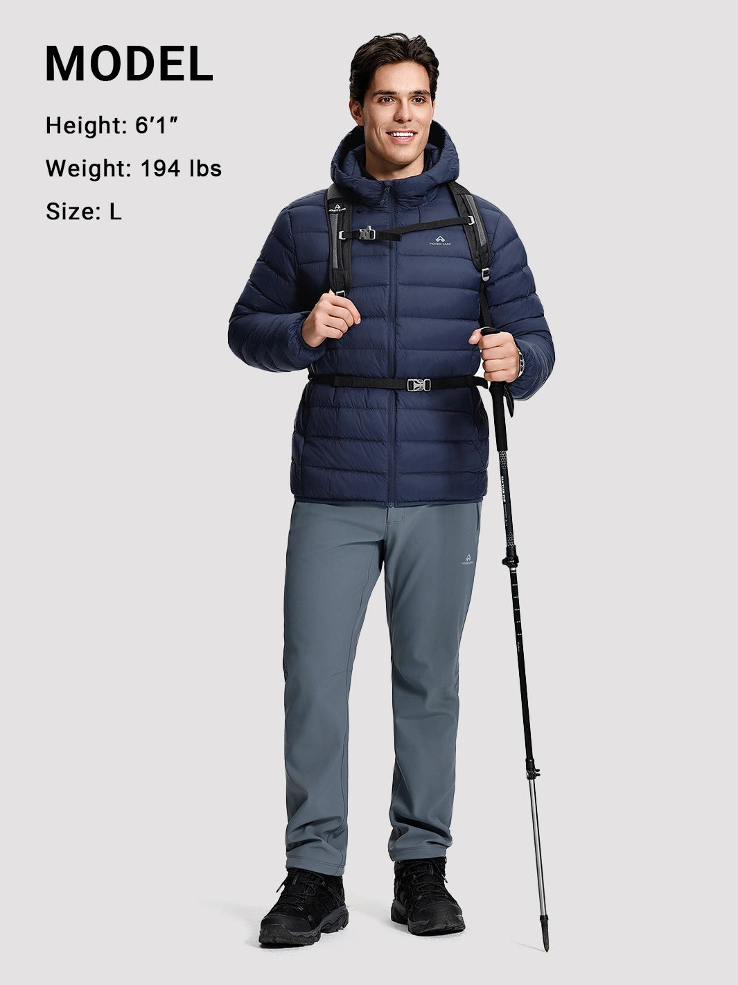 Men's 650FP Hooded Water-Repellent Puffer Jacket