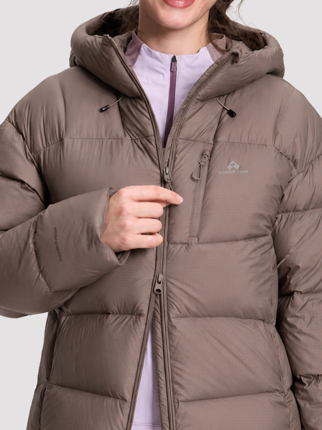 Women's Loose-Fit Cropped Color-Block Puffer Jacket PIONEER CAMP
