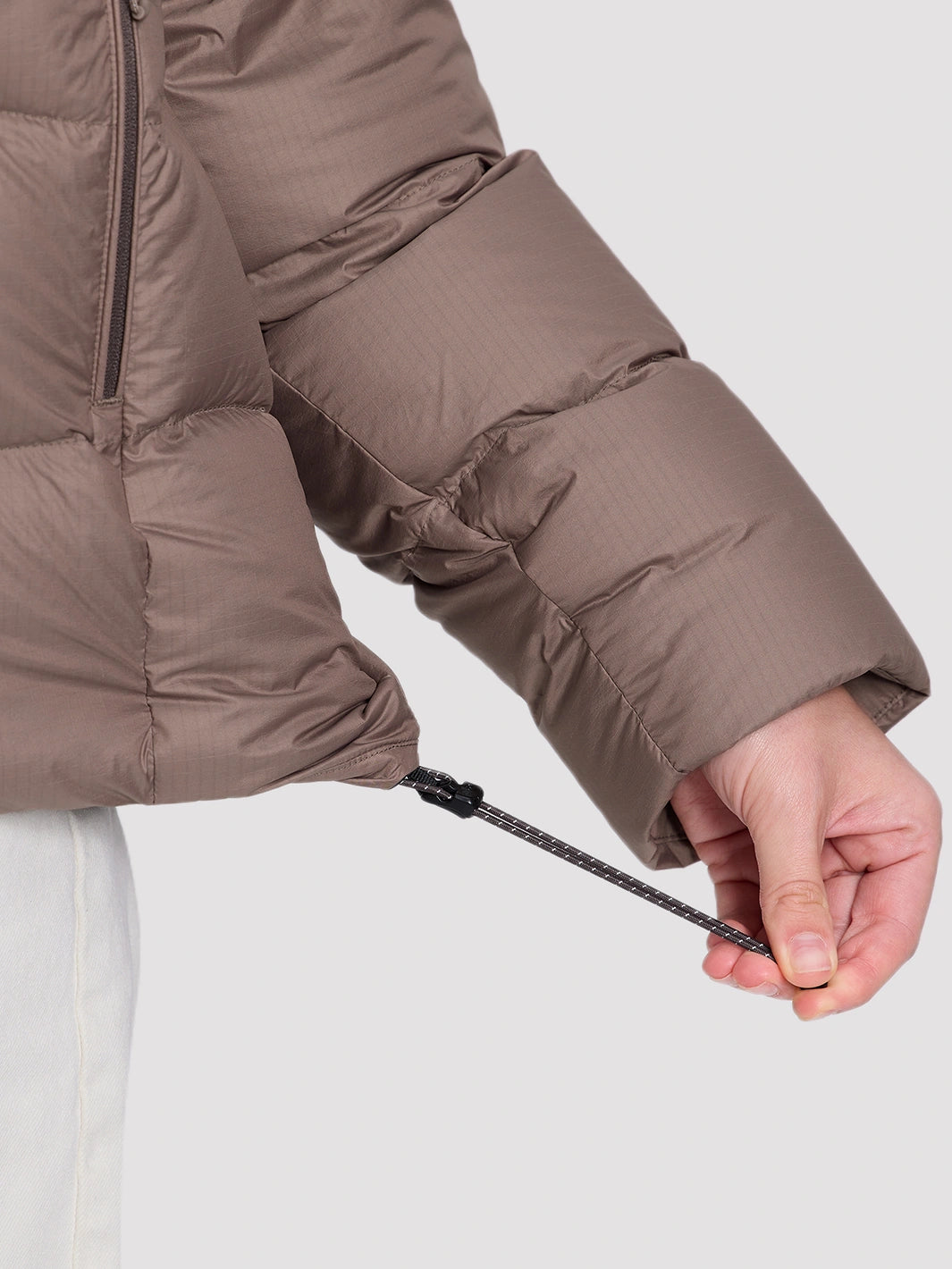 Women's Loose-Fit Cropped Color-Block Puffer Jacket PIONEER CAMP