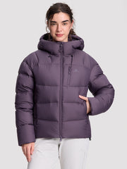 Women's Loose-Fit Cropped Color-Block Puffer Jacket PIONEER CAMP