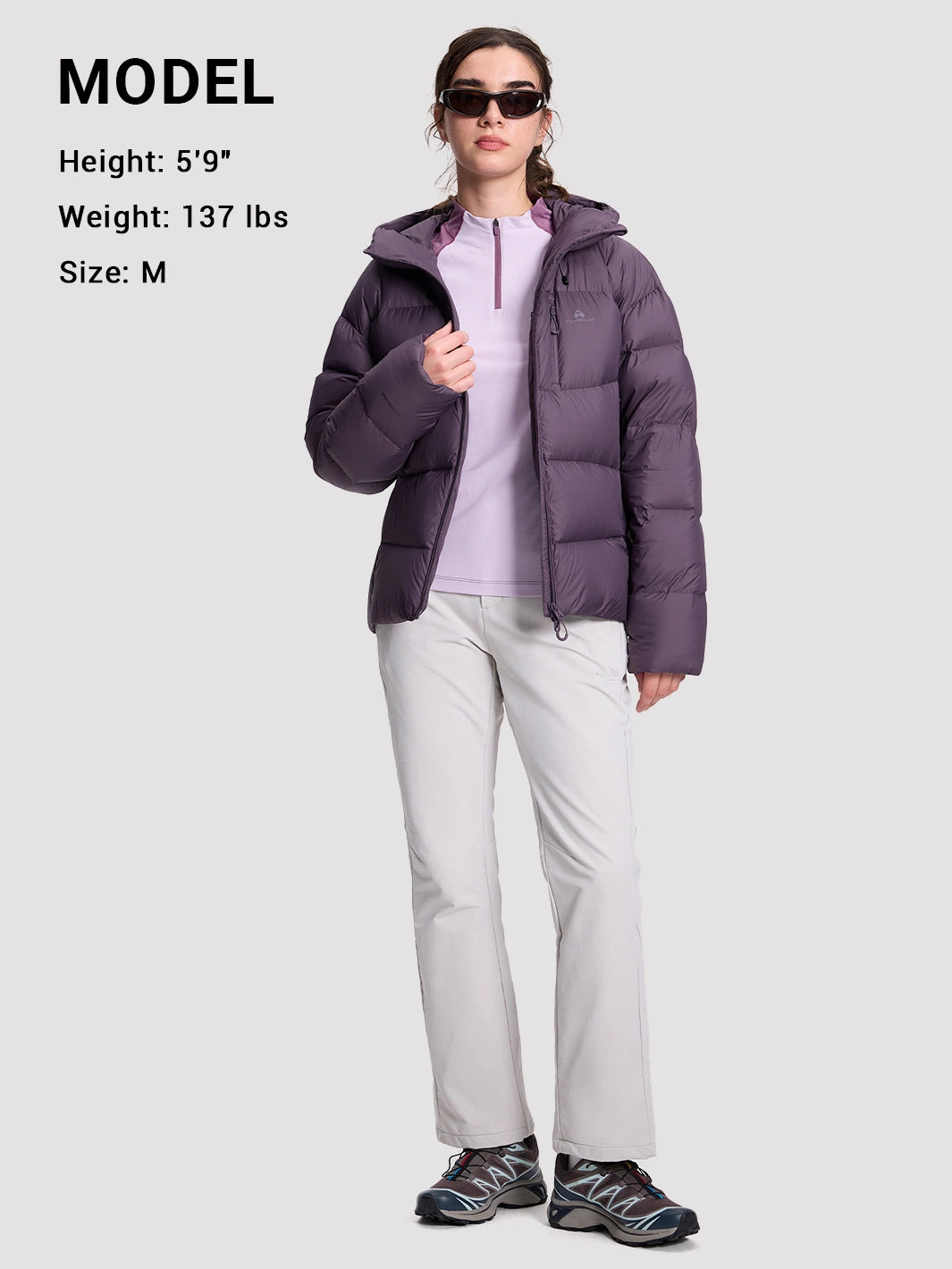 Women's Loose-Fit Cropped Color-Block Puffer Jacket PIONEER CAMP