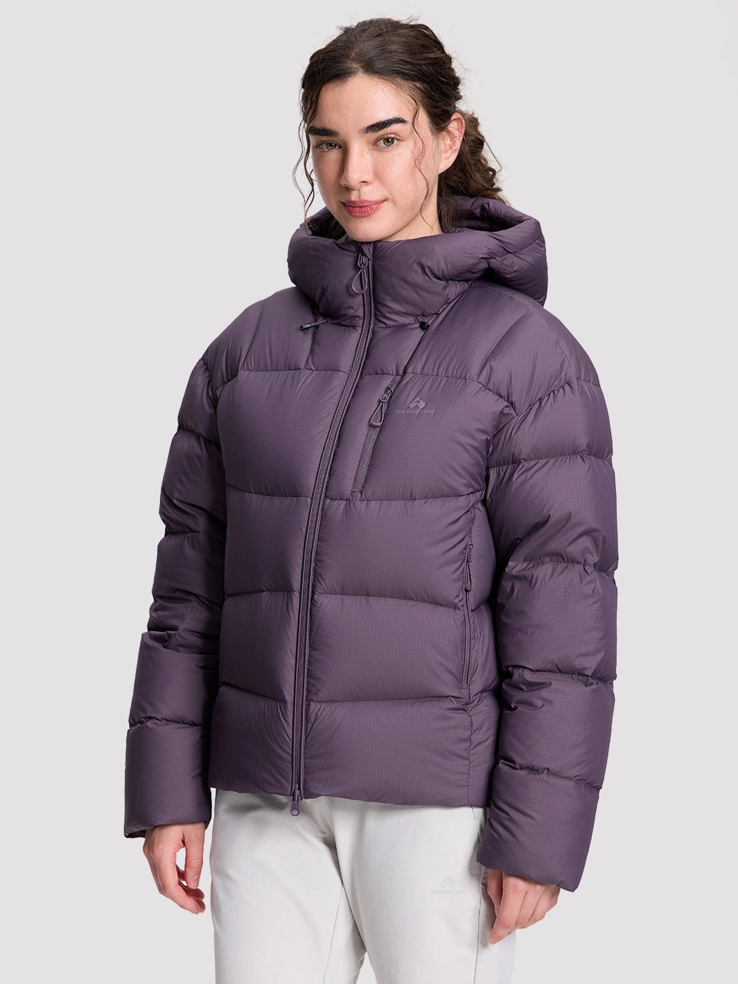 Women's Loose-Fit Cropped Color-Block Puffer Jacket PIONEER CAMP