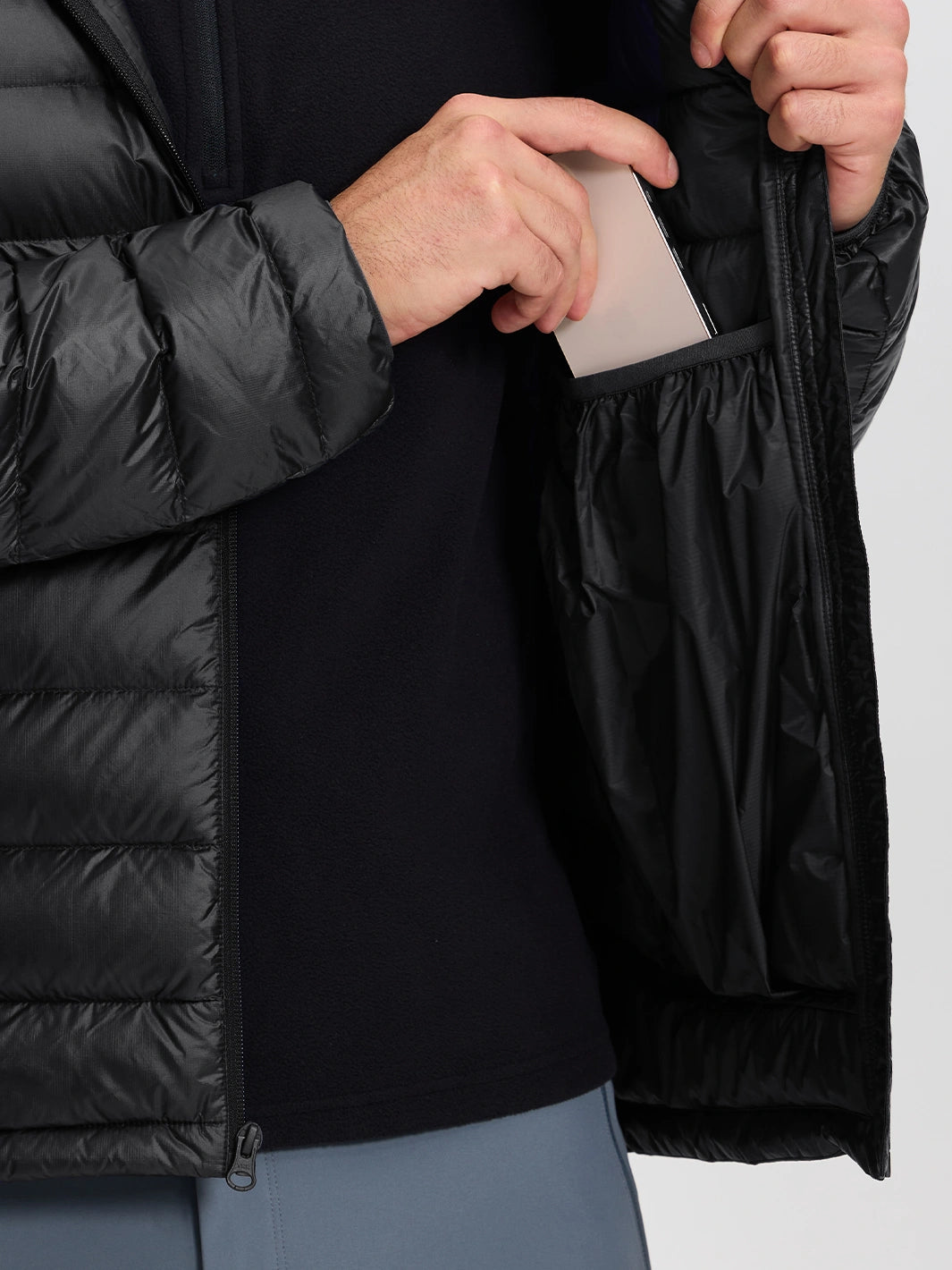 Men's 650FP Down & Primaloft Hybrid Hooded Jacket
