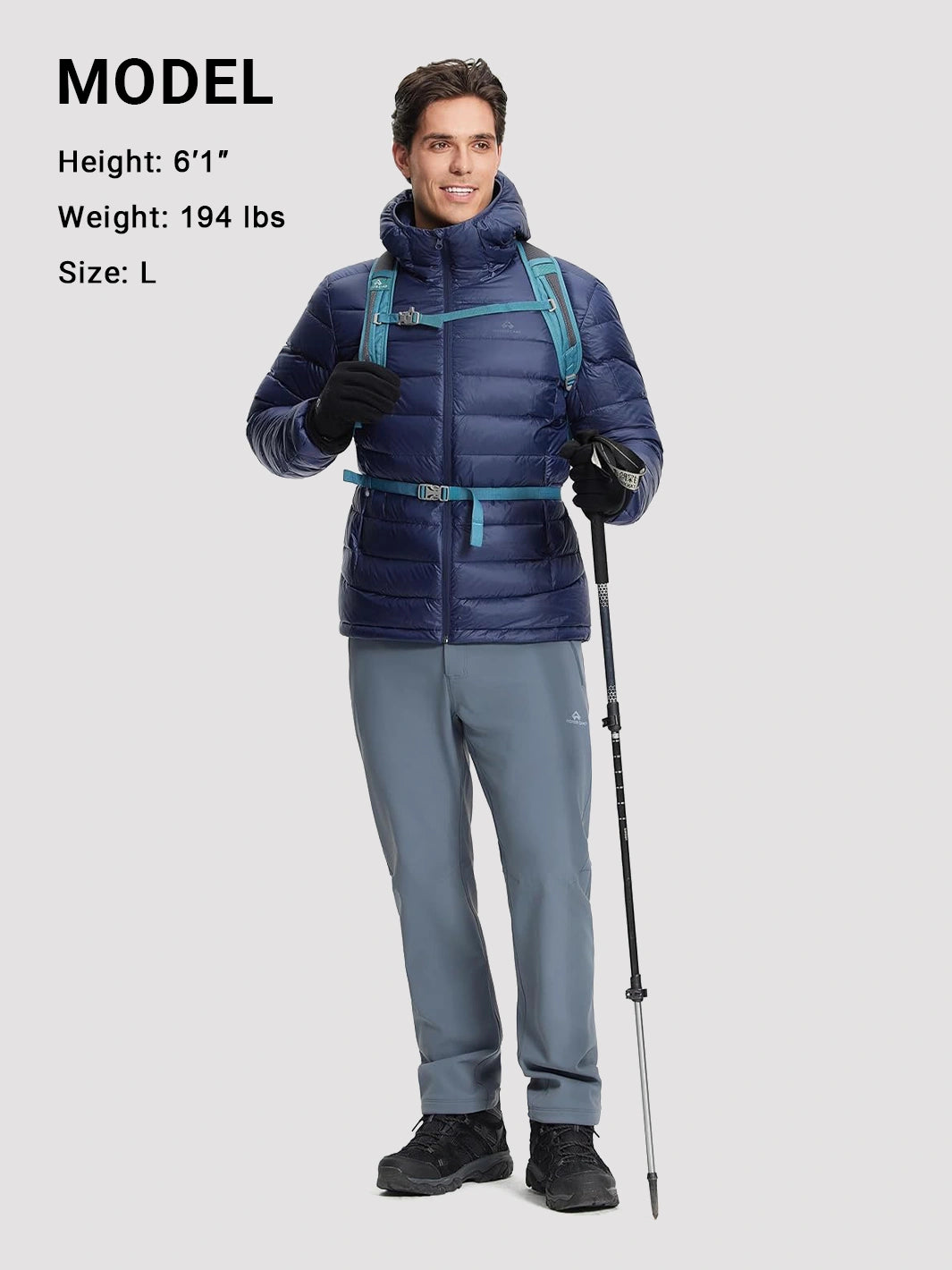 Men's 650FP Down & Primaloft Hybrid Hooded Jacket
