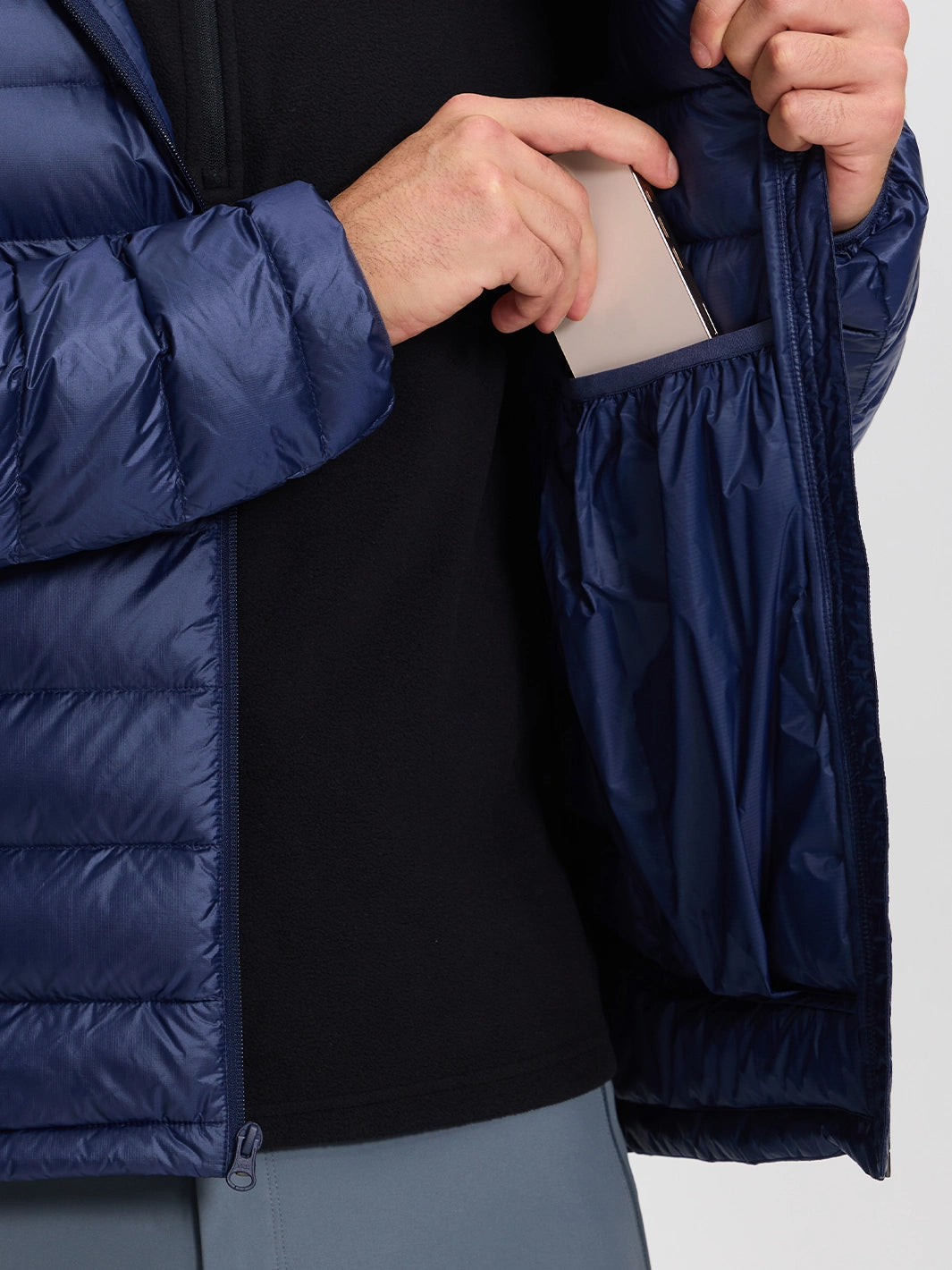 Men's 650FP Down & Primaloft Hybrid Hooded Jacket