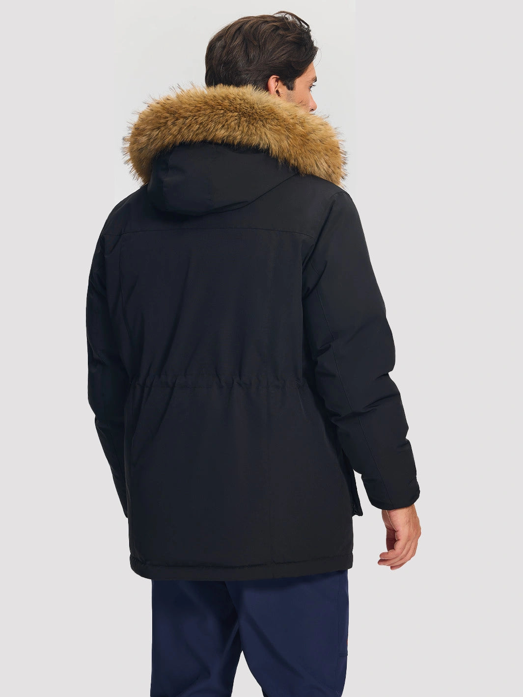 Men's 650FP Removable Hood Down Parka with Backpack Straps