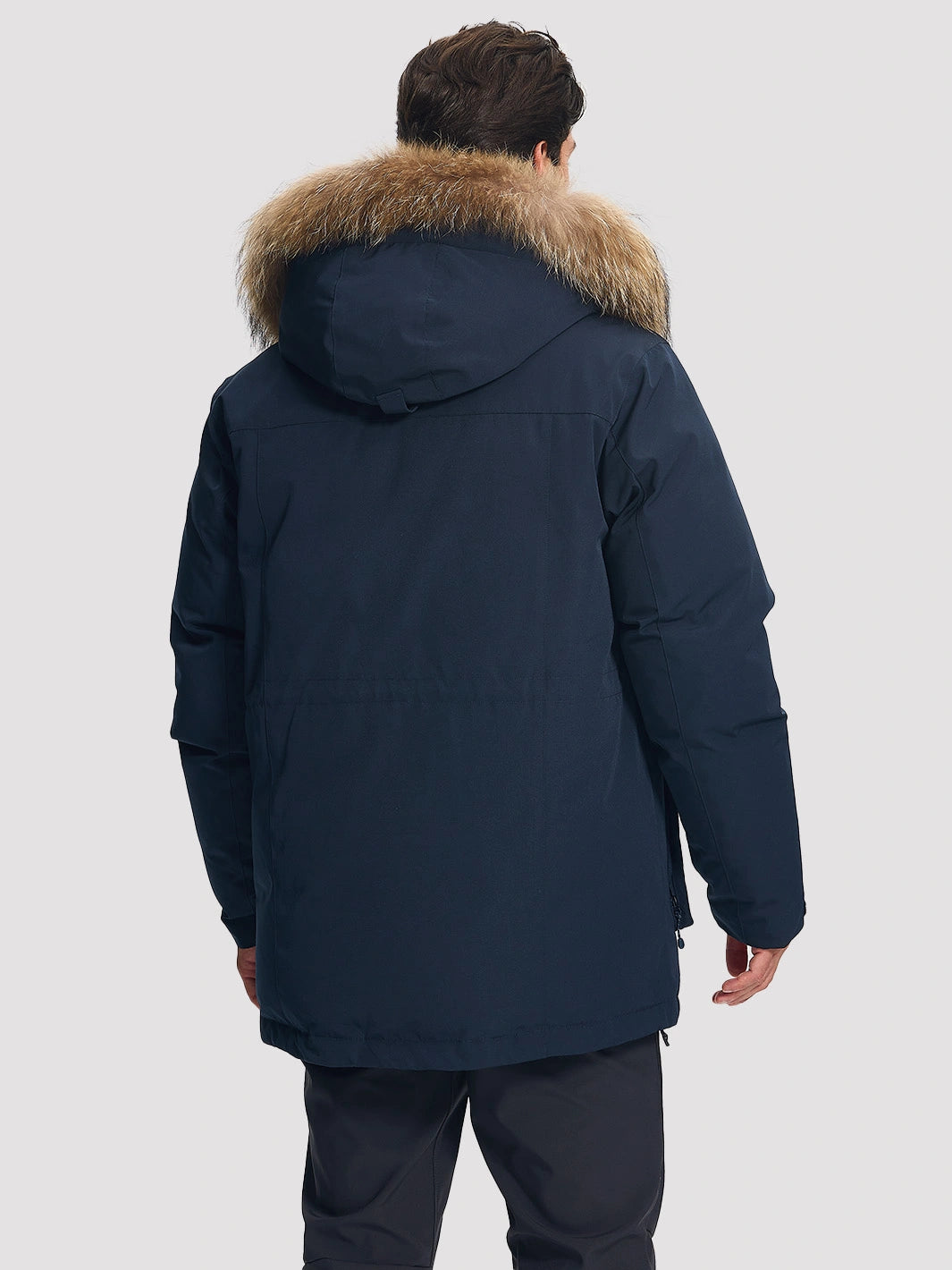 Men's 650FP Removable Hood Down Parka with Backpack Straps