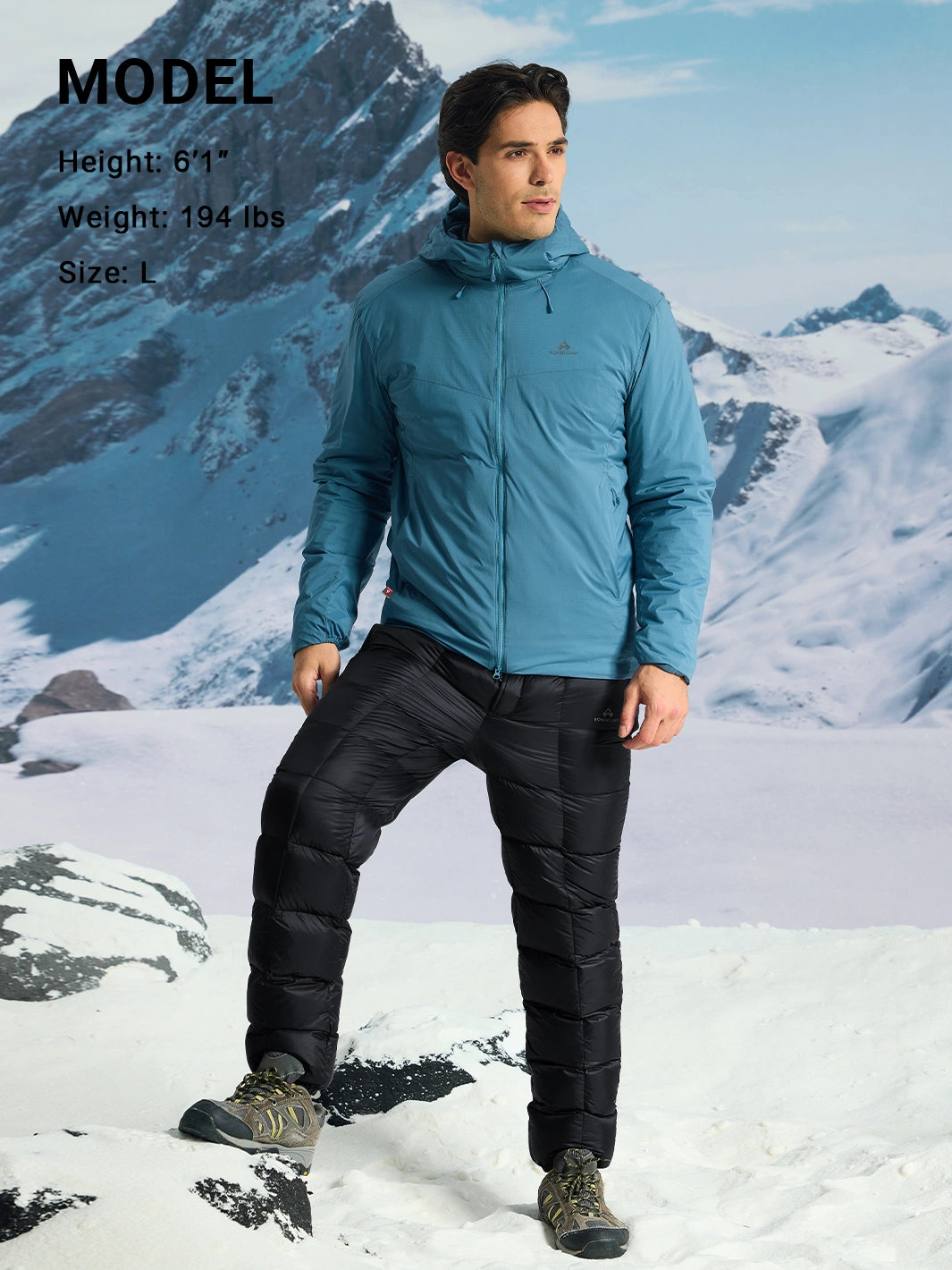 Men's 650FP Down Pants with Graphene & TEFLON Coating